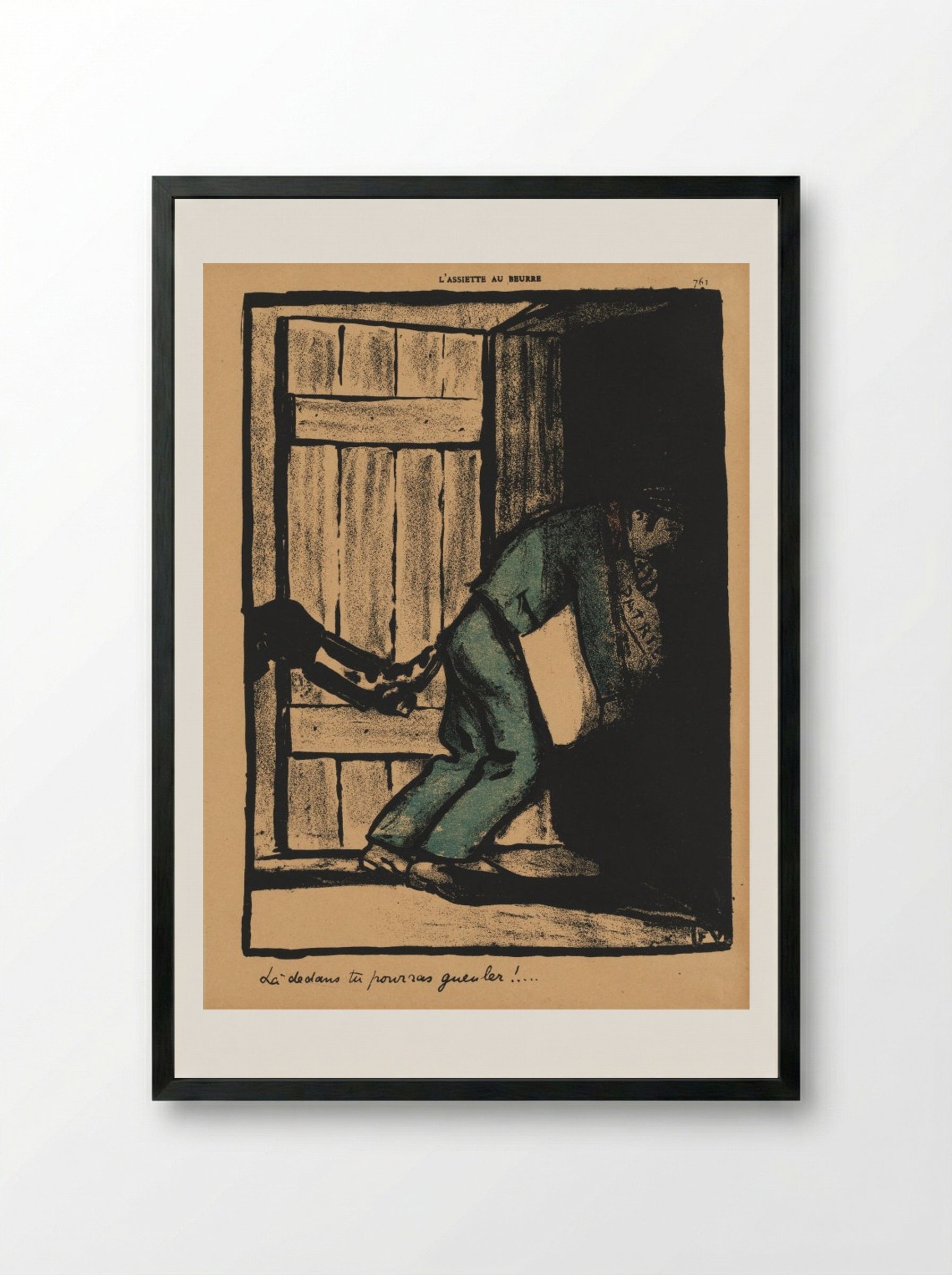 You can bawl... - Félix Vallotton - Framed Print Black
