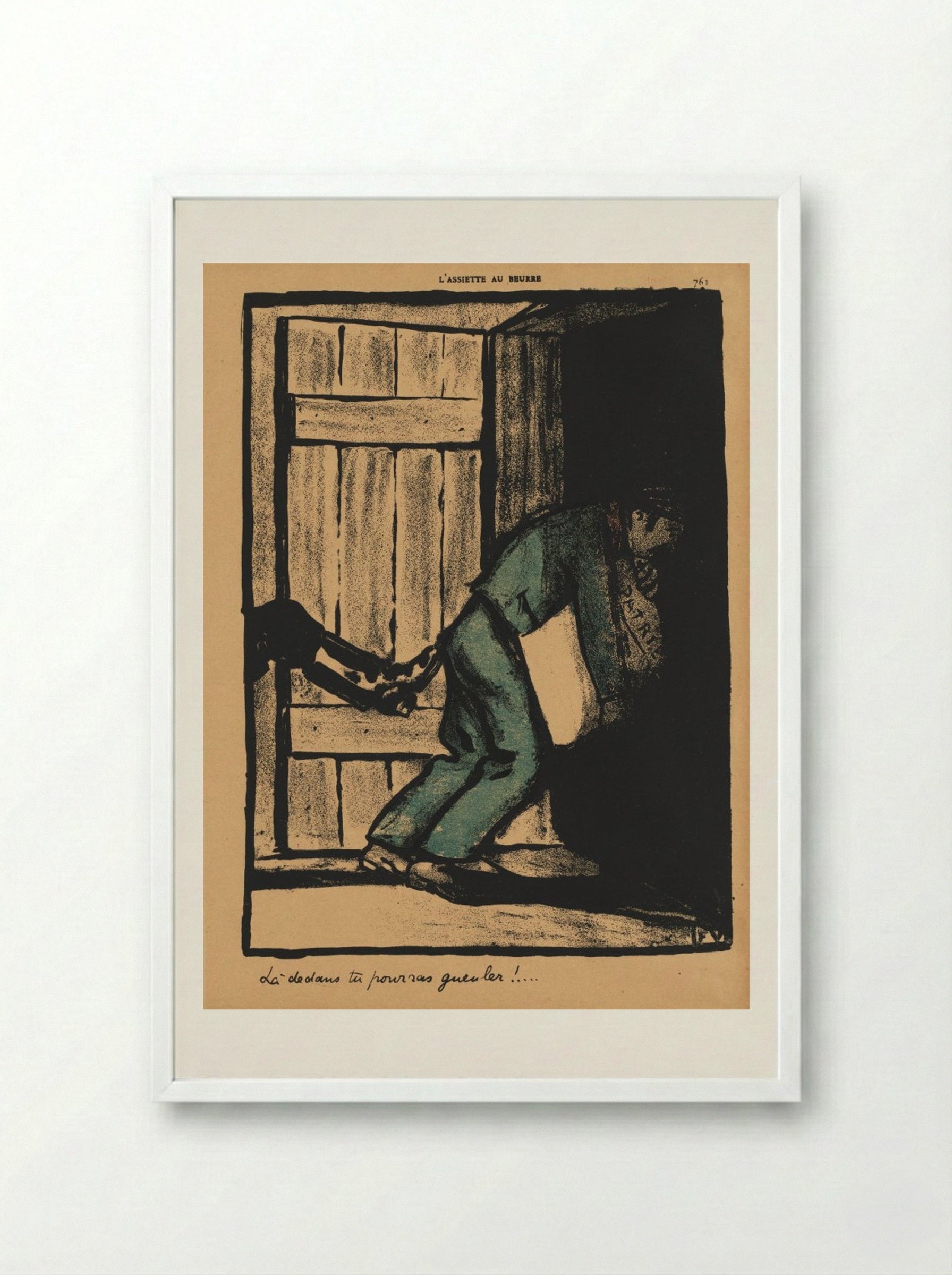 You can bawl... - Félix Vallotton - Framed Print White