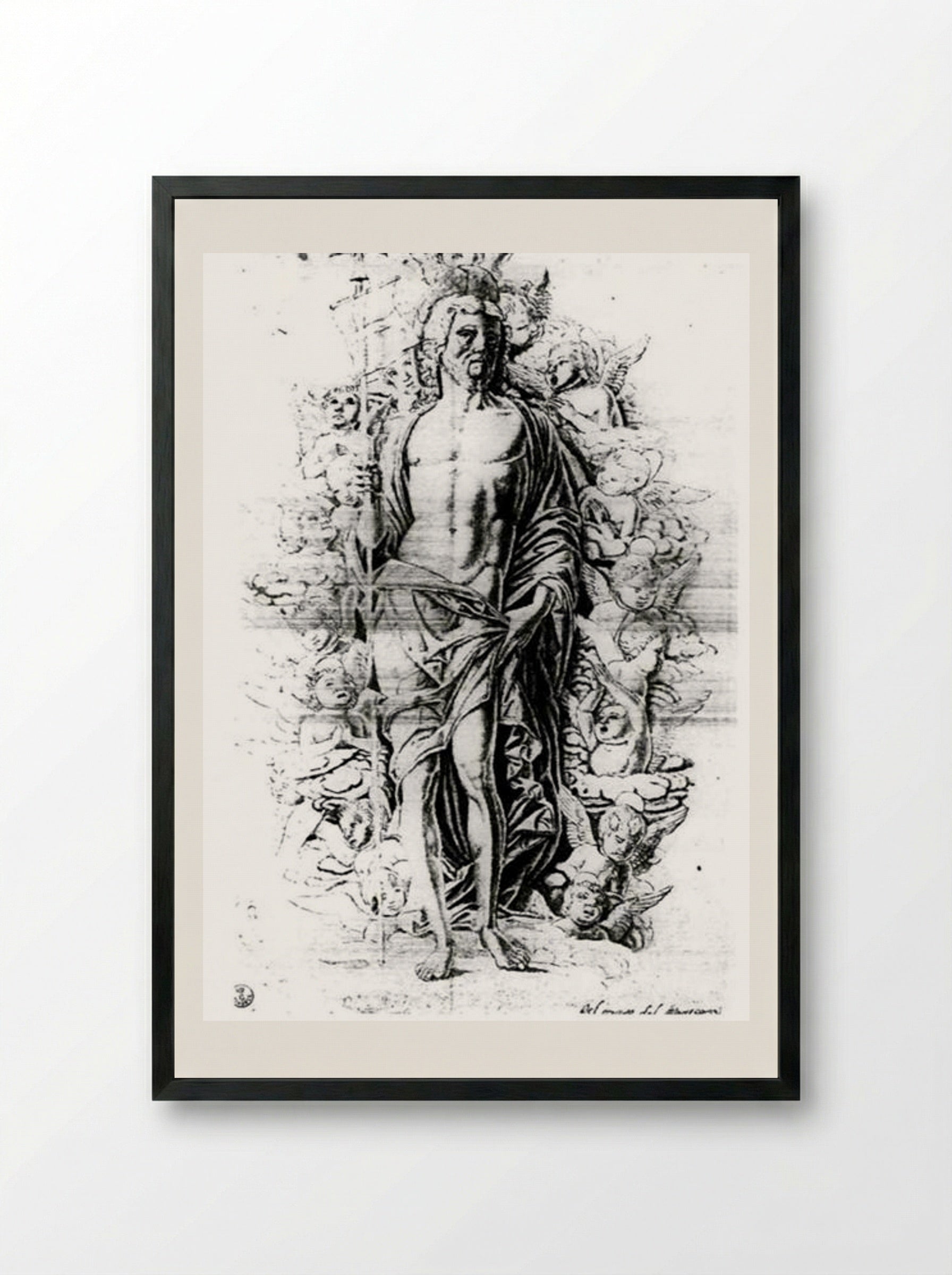 Christ in Limbo - Andrea Mantegna - Framed Print Black