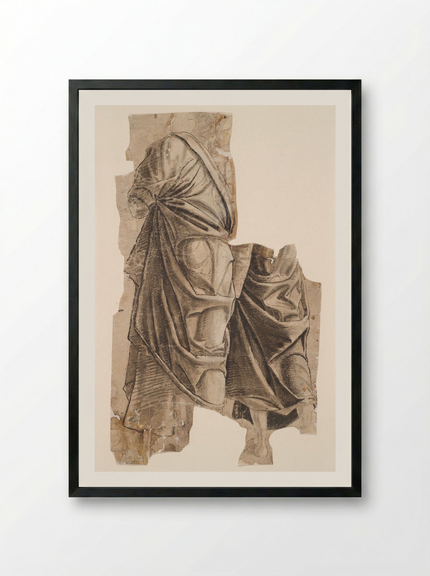 Two Apostles Watching the Ascension of Christ - Andrea Mantegna - Framed Print Black