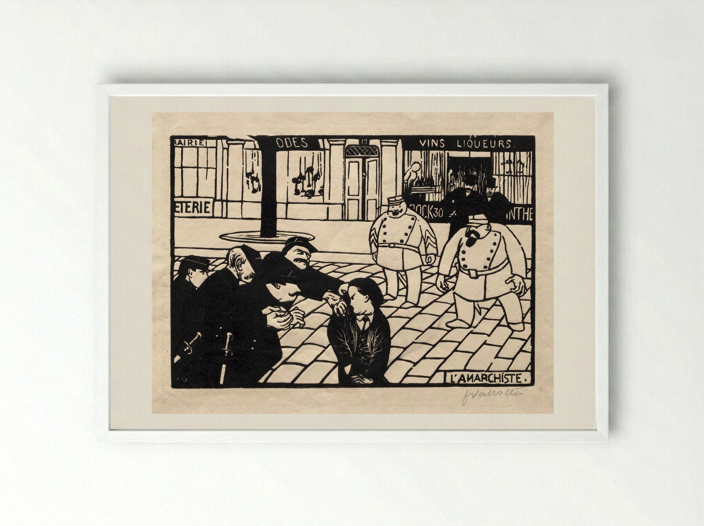 L'Anarchiste - Félix Vallotton - Framed Print White