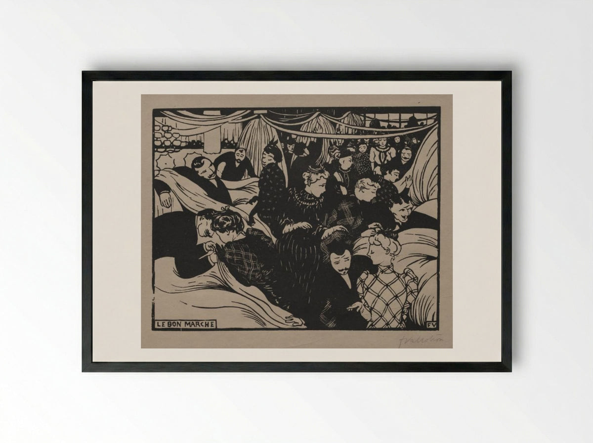 Le Bon Marché - Félix Vallotton - Framed Print Black