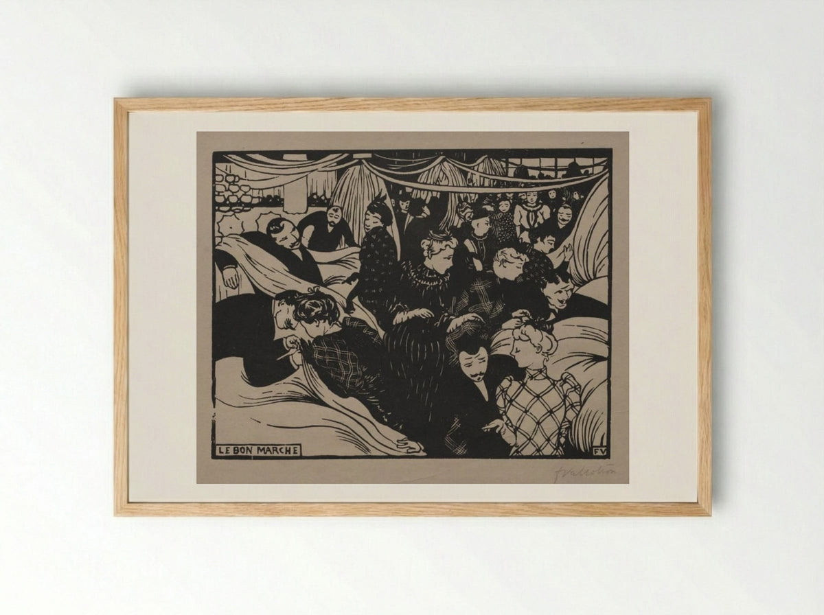Le Bon Marché - Félix Vallotton - Framed Print Wood