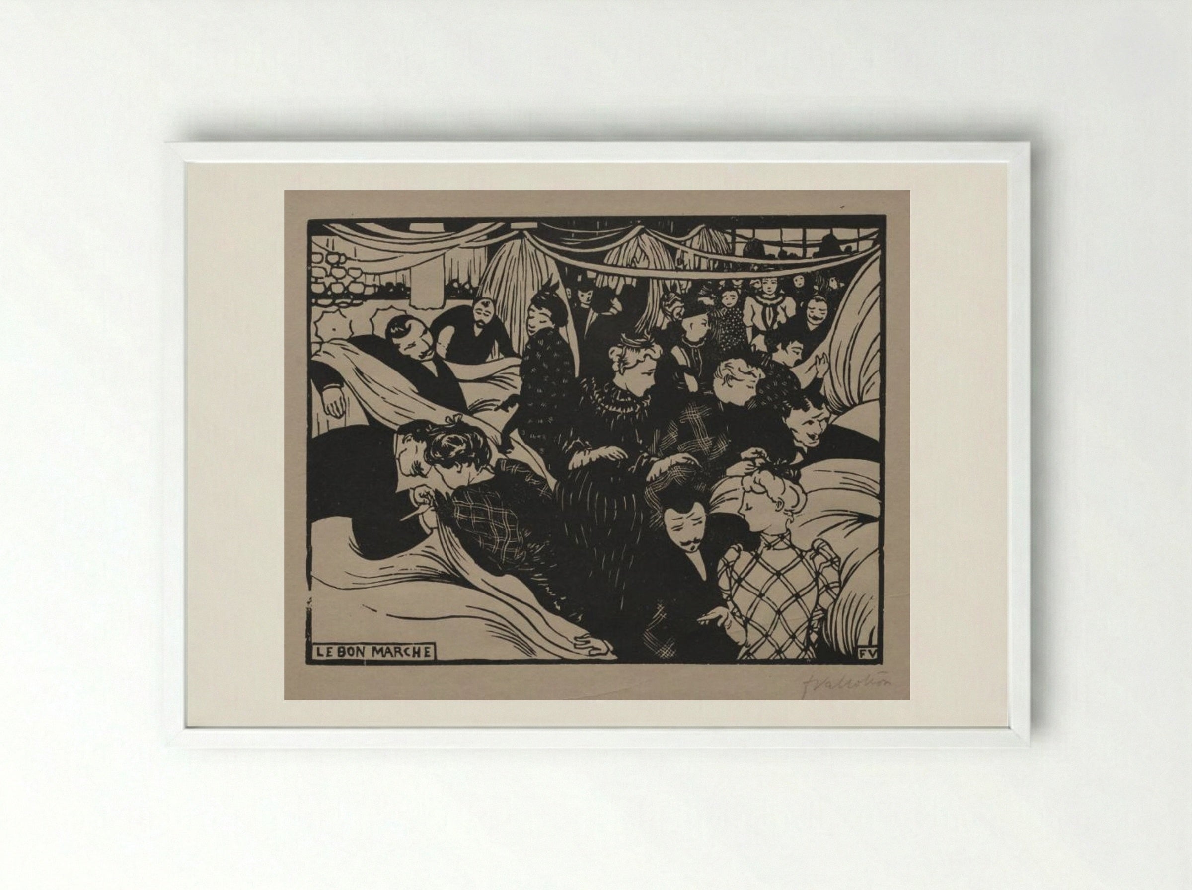 Le Bon Marché - Félix Vallotton - Framed Print White