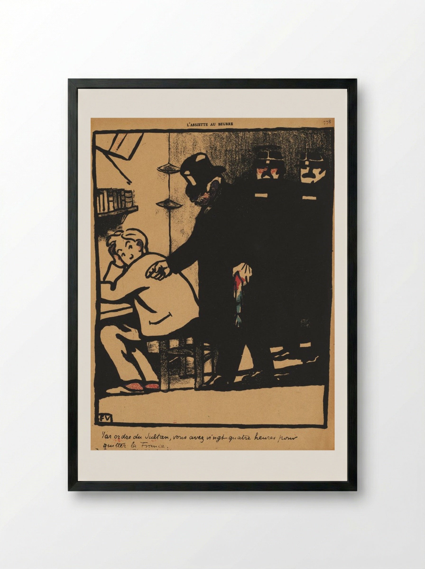 By order of the Sultan - Félix Vallotton - Framed Print Black