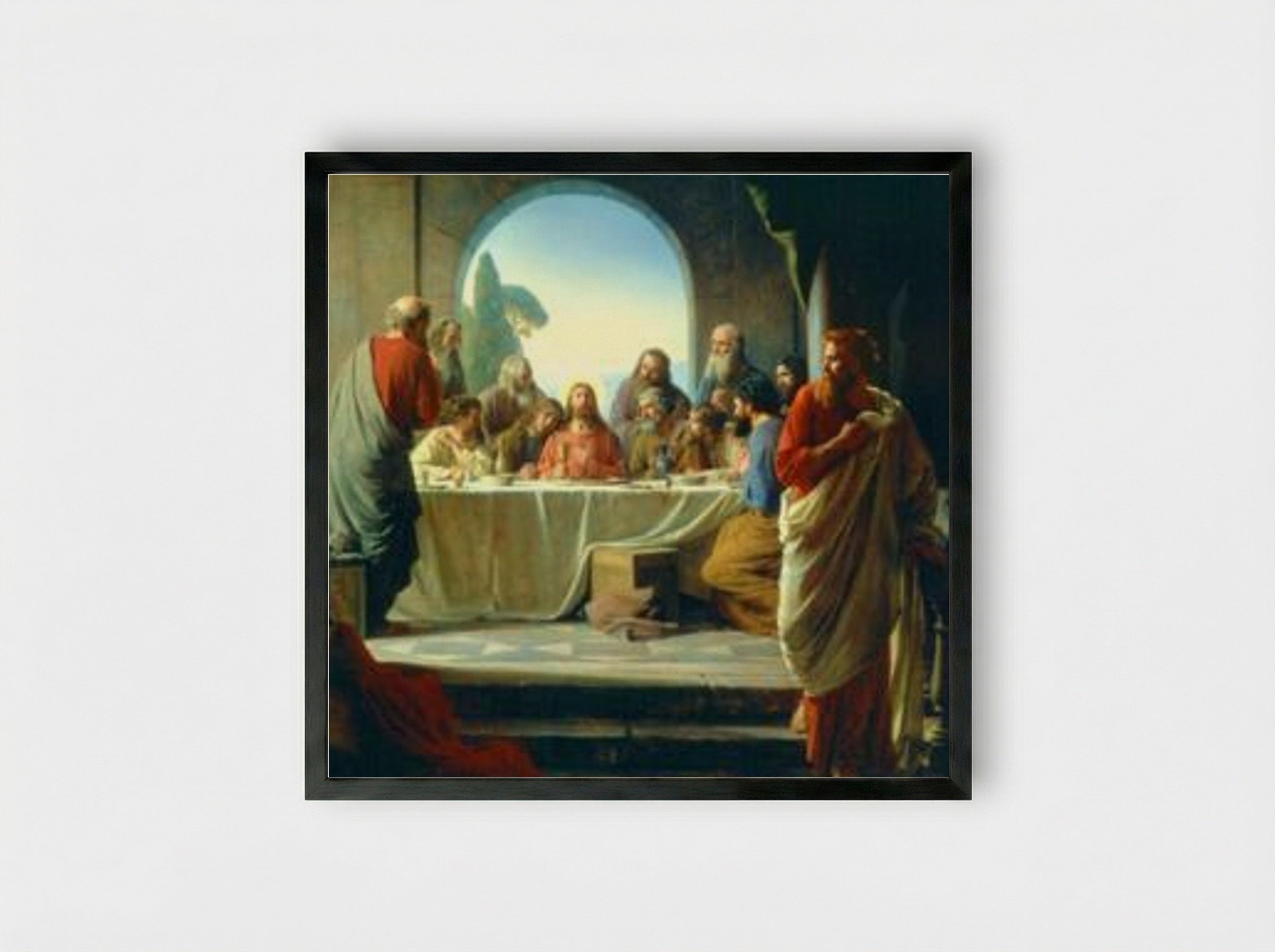The Last Supper - Carl Bloch - Framed Print Black