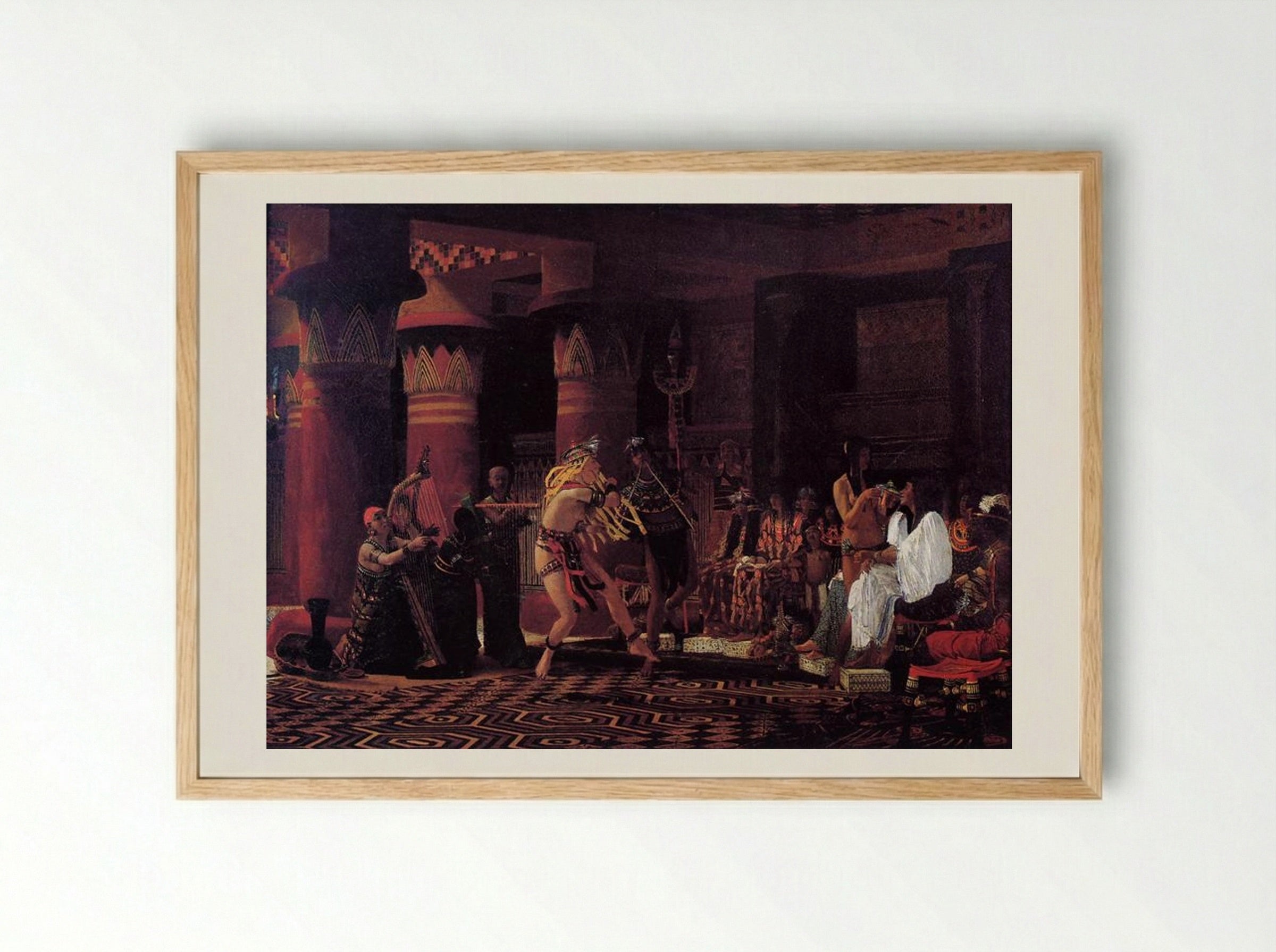 Pastimes in Ancient Egypt 3000 Years Ago - Sir Lawrence Alma-Tadema - Framed Print Wood