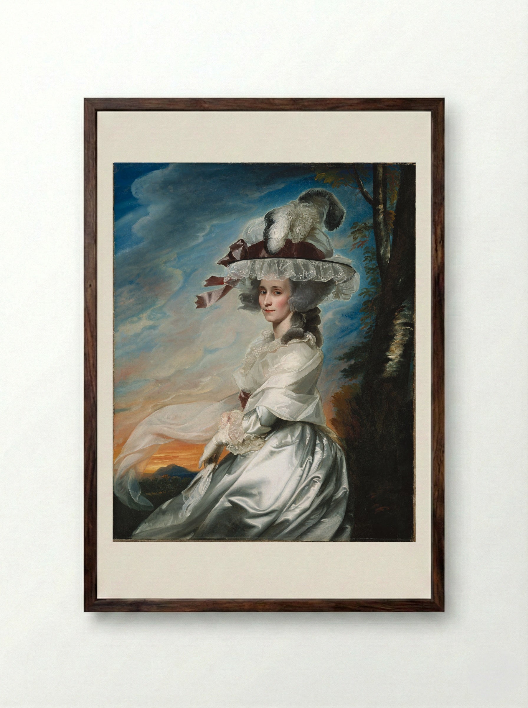 Abigael Bromfield Rogers (Mrs. Daniel Denison Rogers) - John Singleton Copley - Framed Print Dark Wood