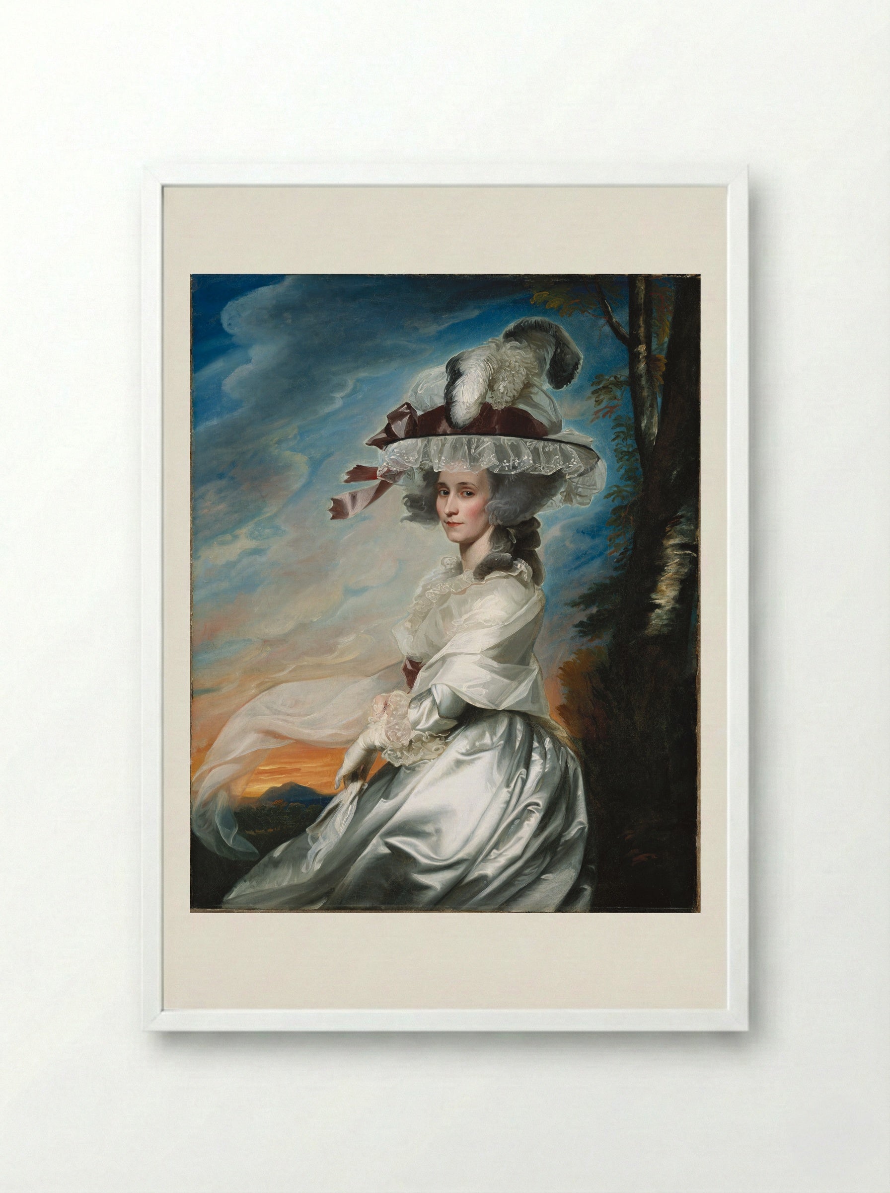 Abigael Bromfield Rogers (Mrs. Daniel Denison Rogers) - John Singleton Copley - Framed Print White
