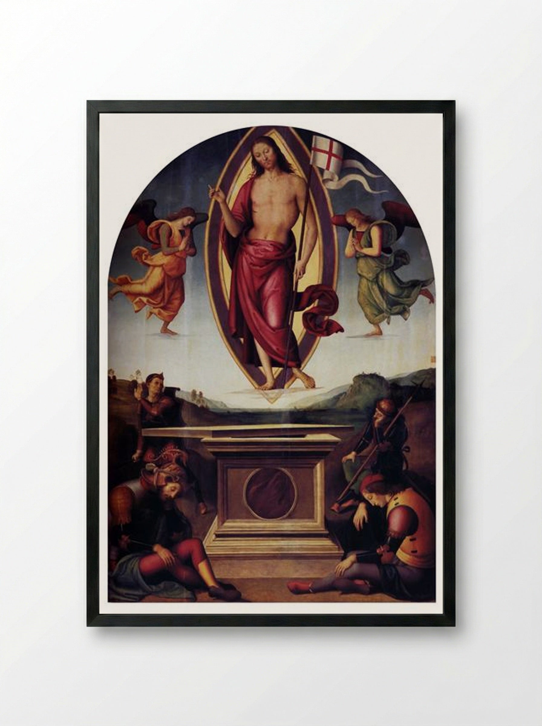 Resurrection - Pietro Perugino - Framed Print Black