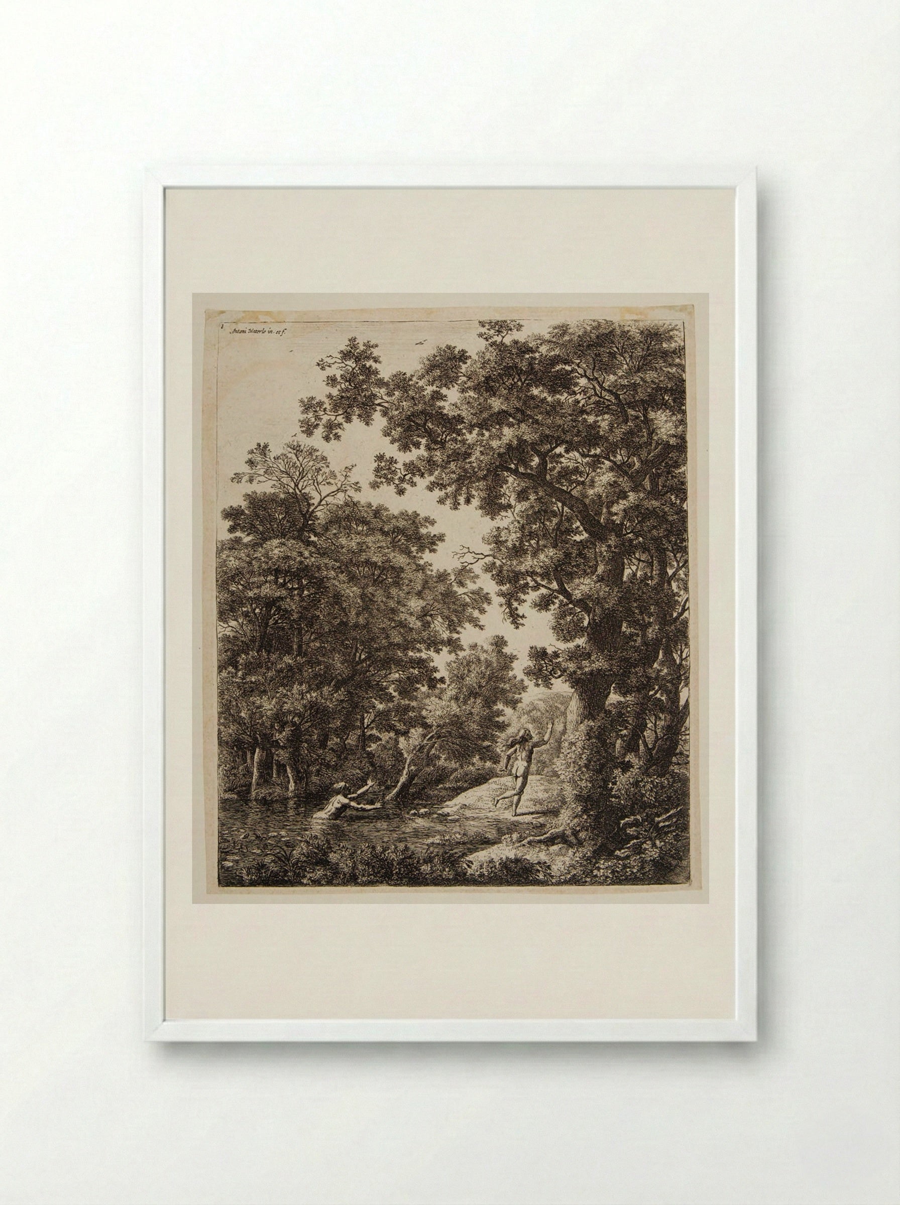 Alpheus and Arethusa - Anthonie Waterloo - Framed Print White