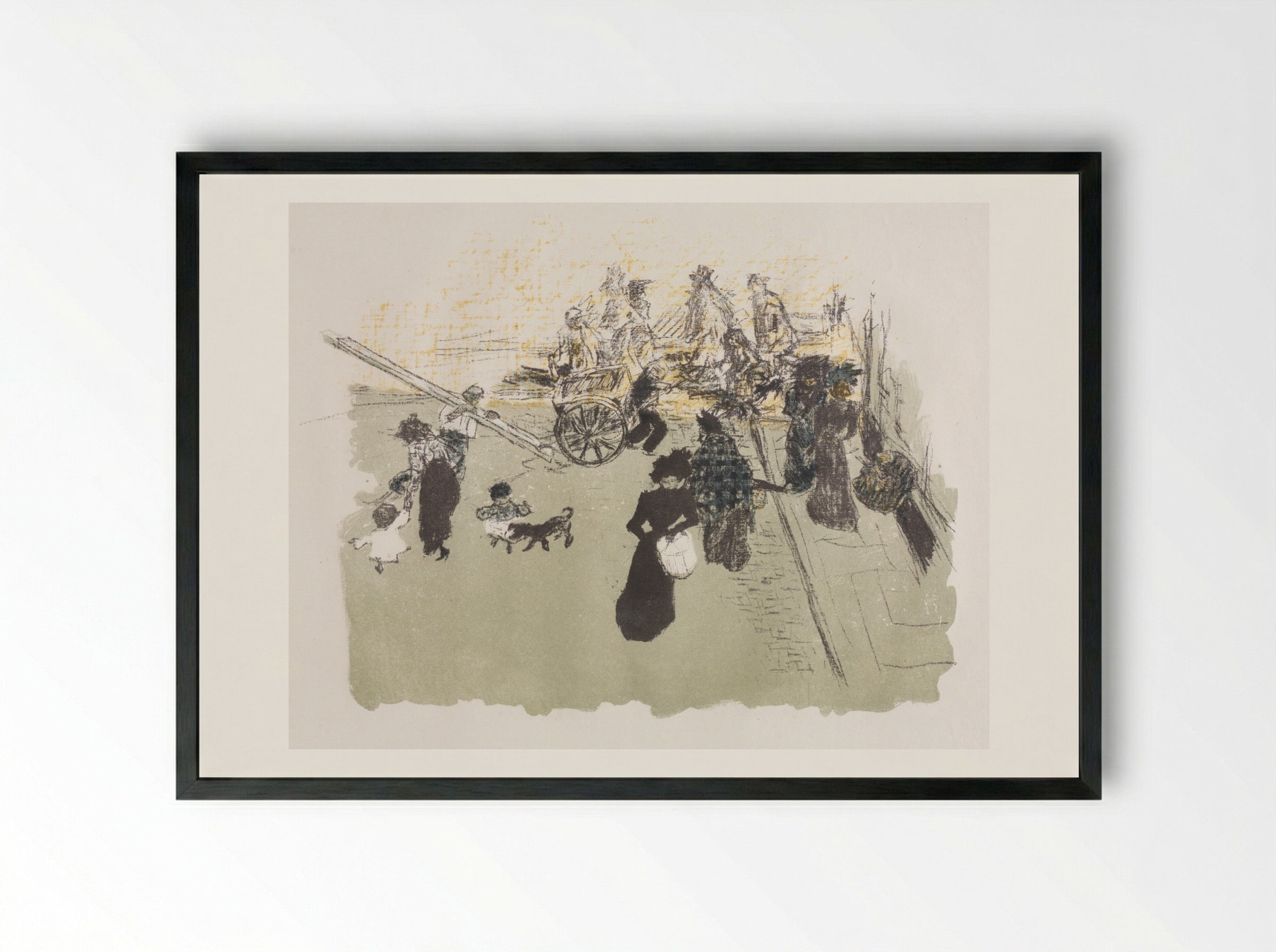 Street Corner - Pierre Bonnard - Framed Print Black