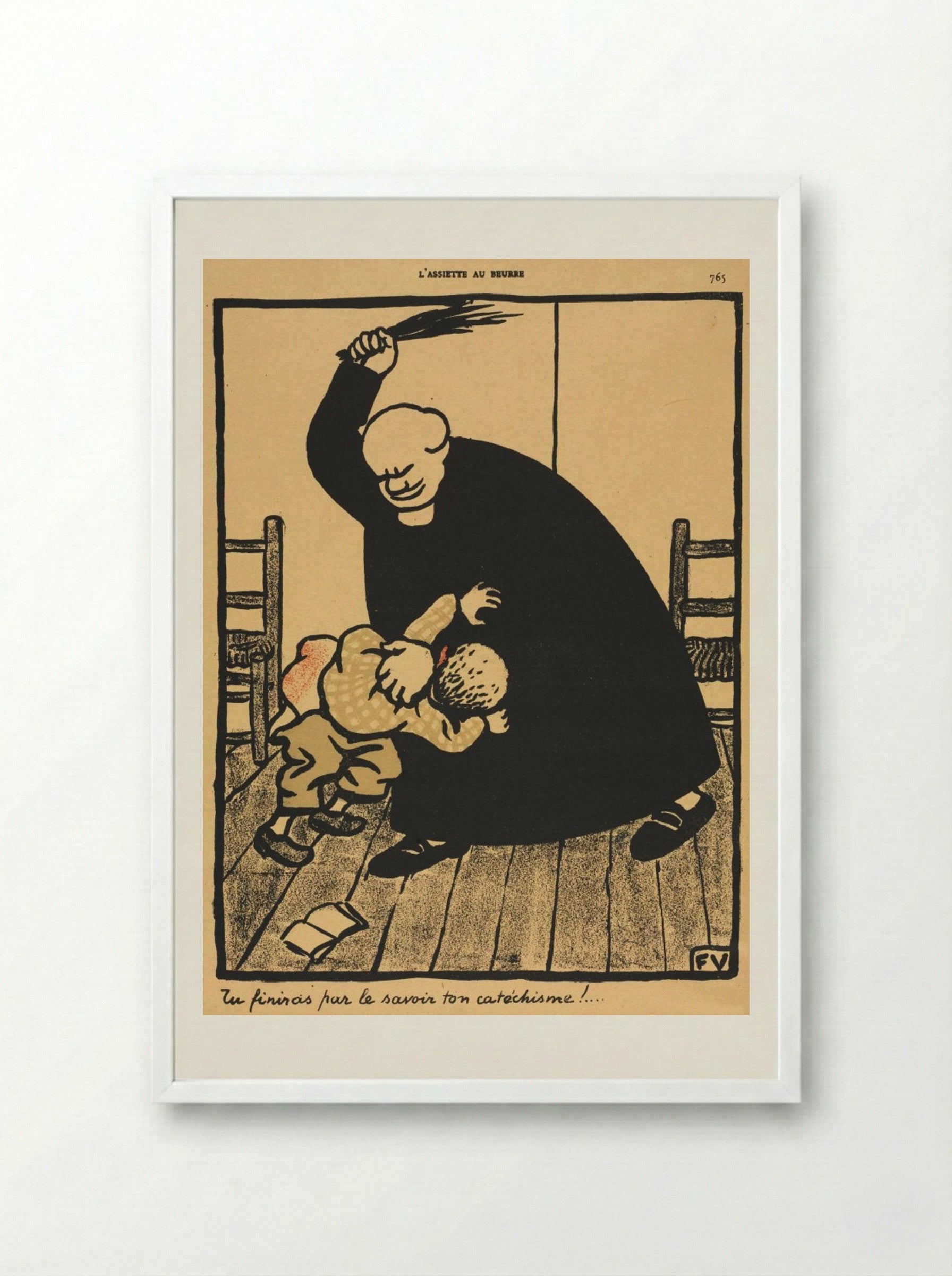 You'll learn... - Félix Vallotton - Framed Print White