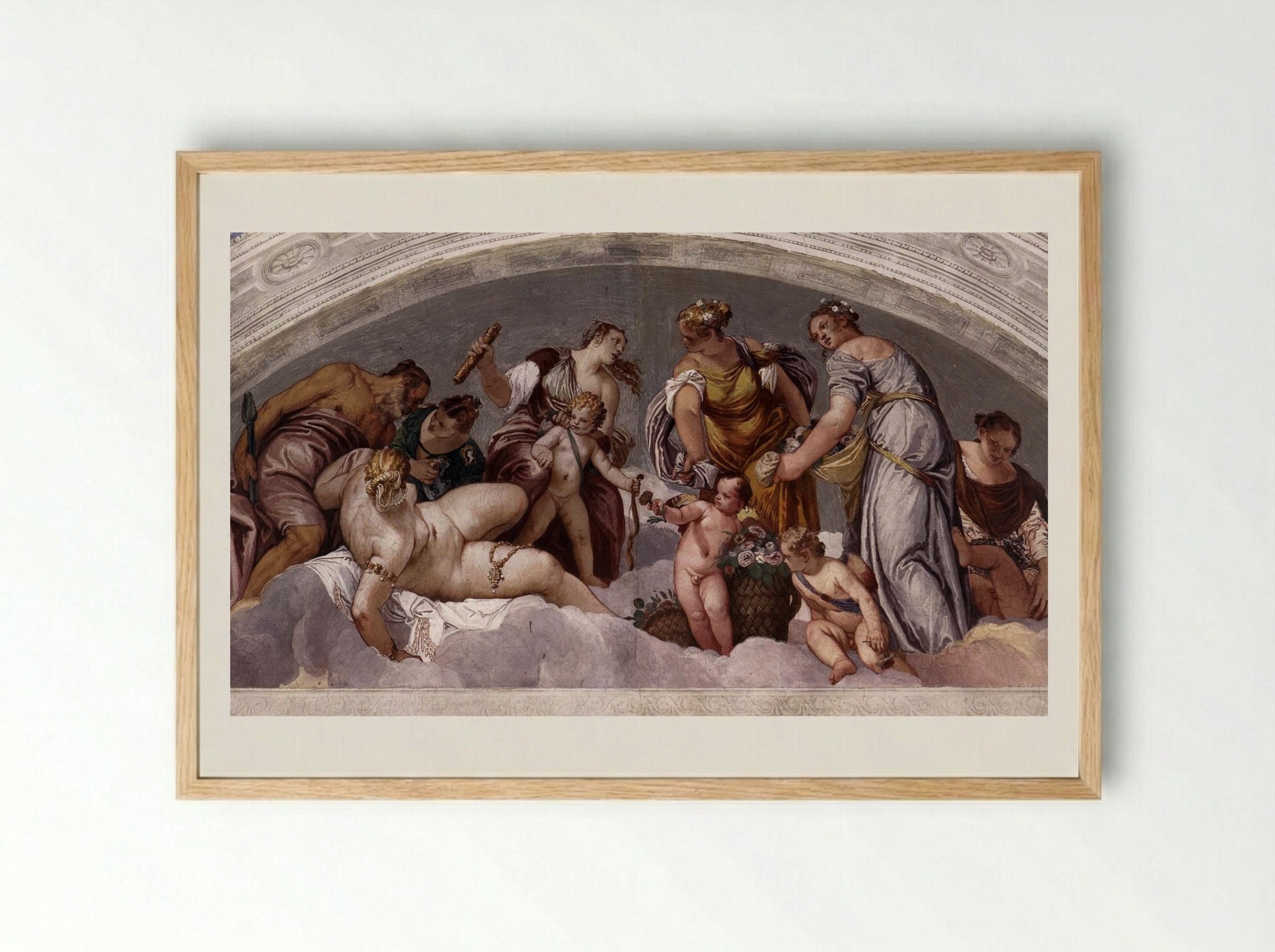 Venus and Vulcan - Paolo Veronese - Framed Print Wood