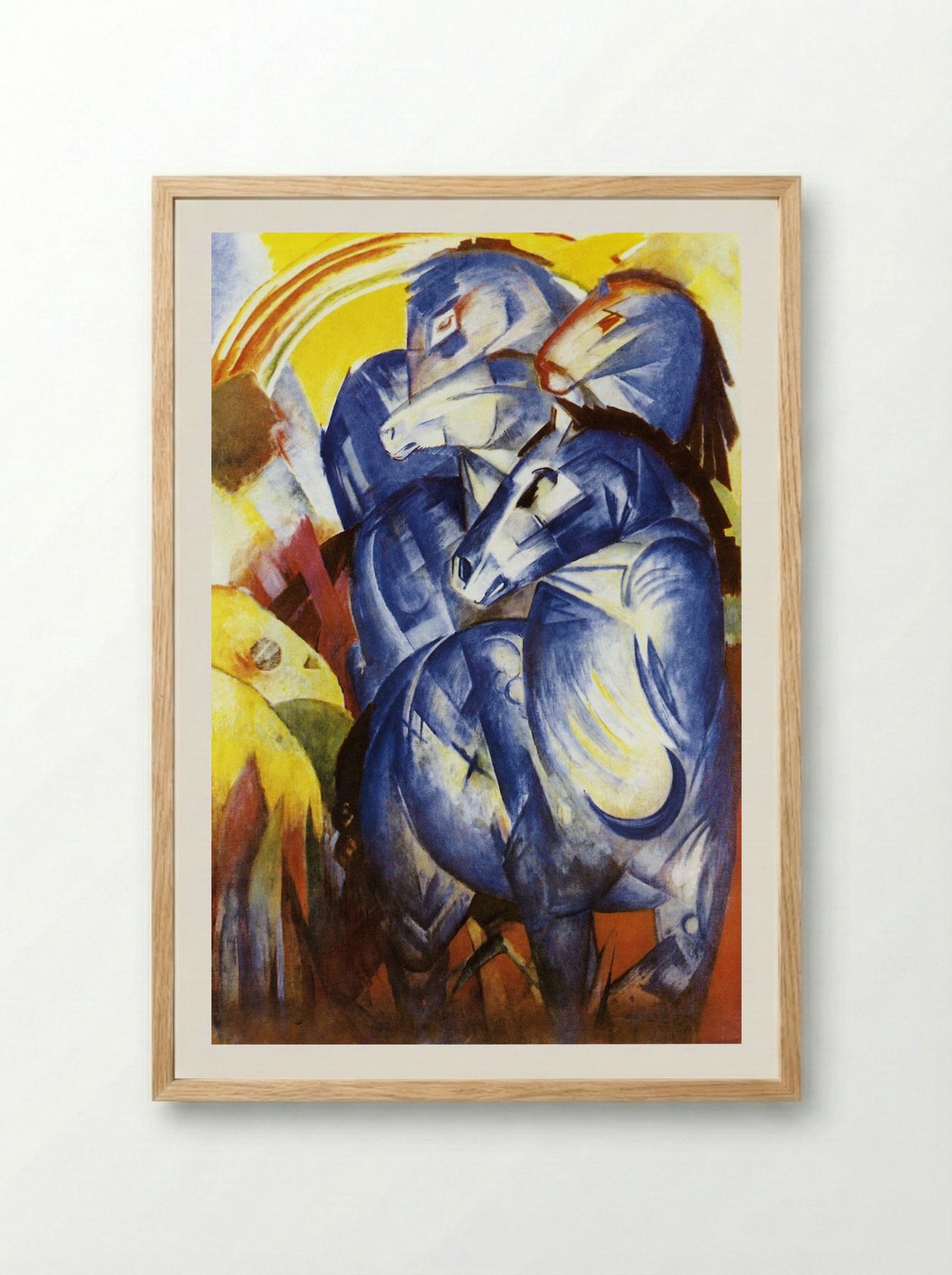Blue Horses - Franz Marc - Framed Print Wood