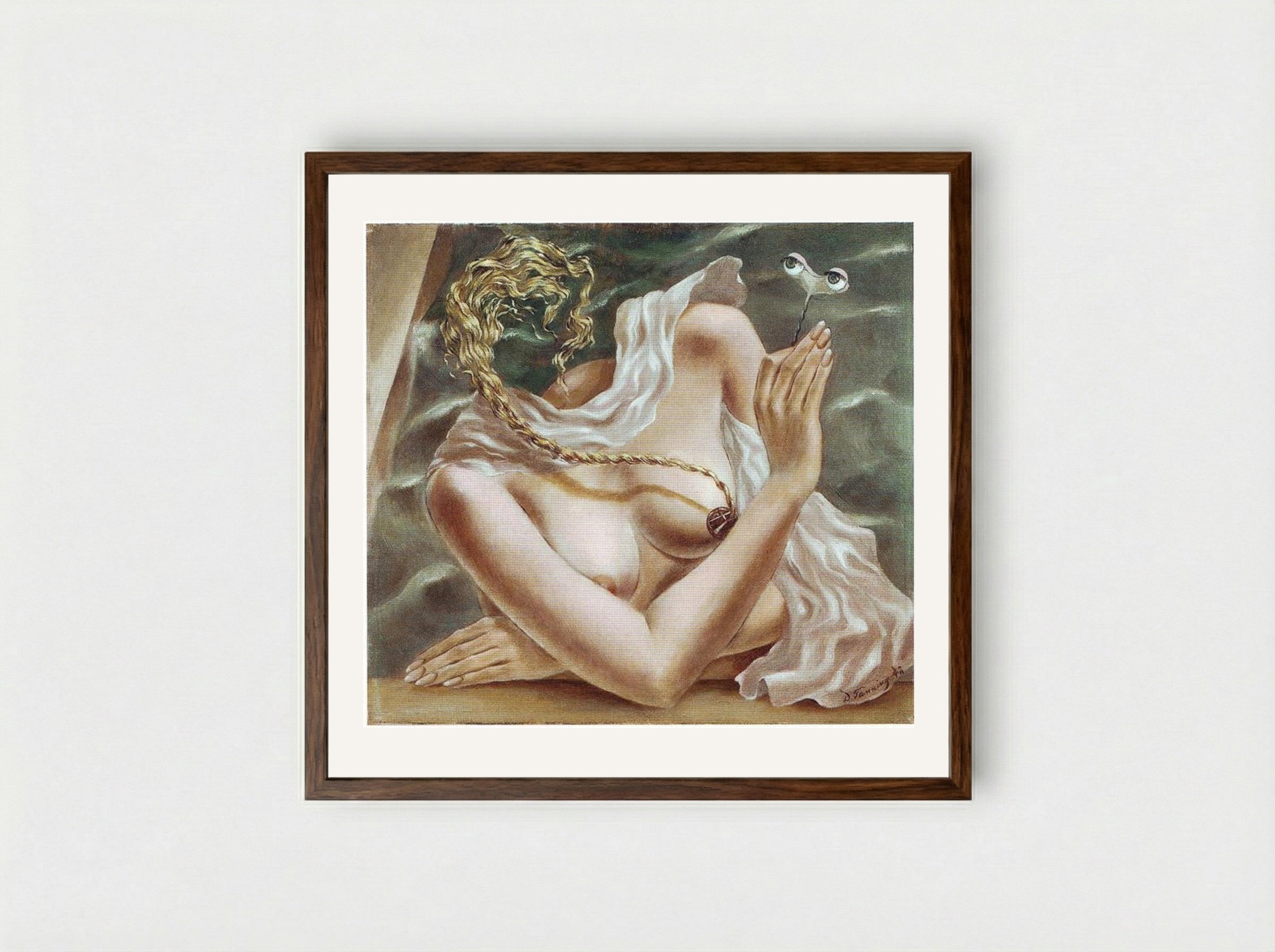 Voltagem - Dorothea Tanning - Framed Print Dark Wood