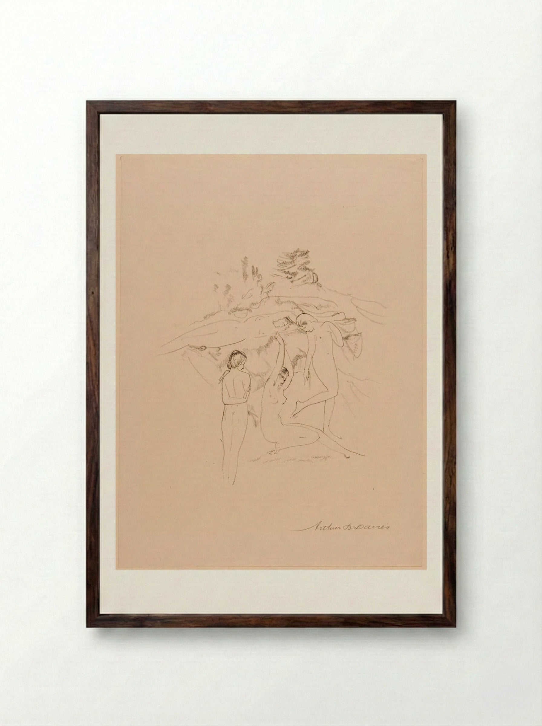 Morning Quiet - Arthur Bowen Davies - Framed Print Dark Wood