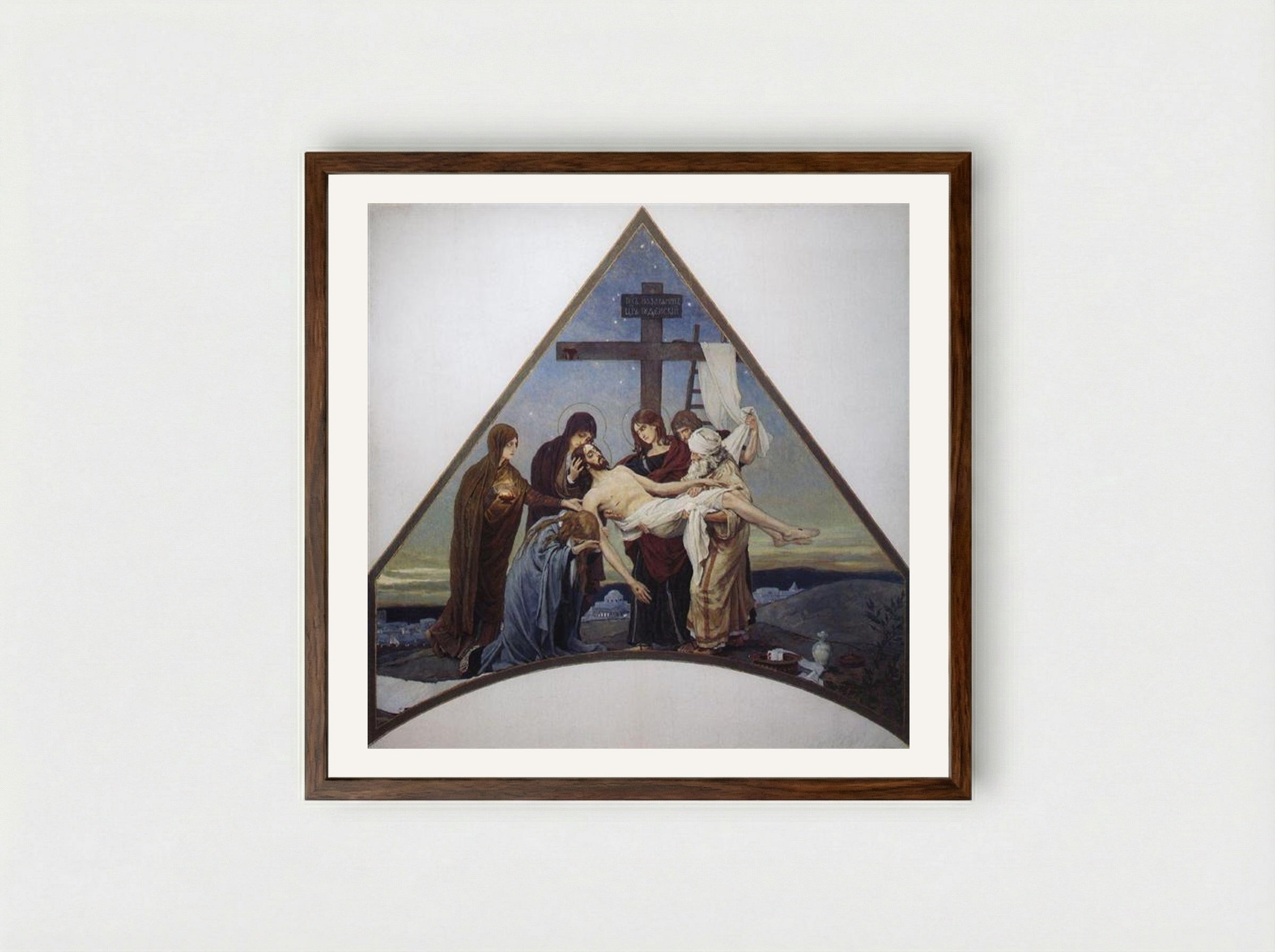 Deposition - Viktor Vasnetsov - Framed Print Dark Wood