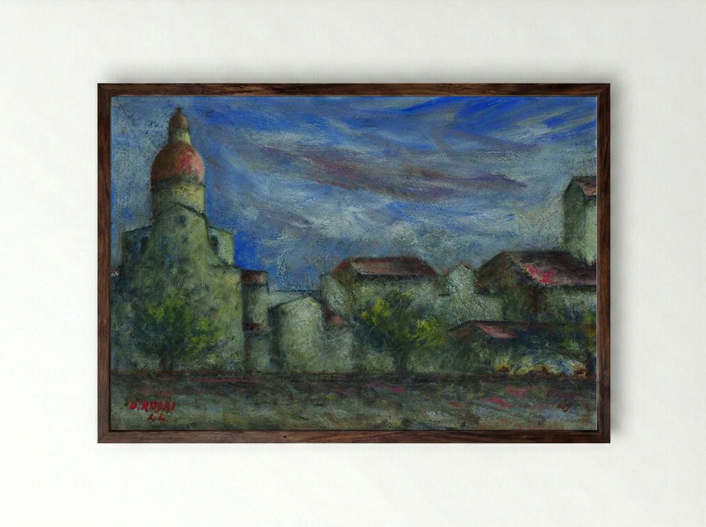 Chiesa del Cestello - Ottone Rosai - Framed Print Dark Wood