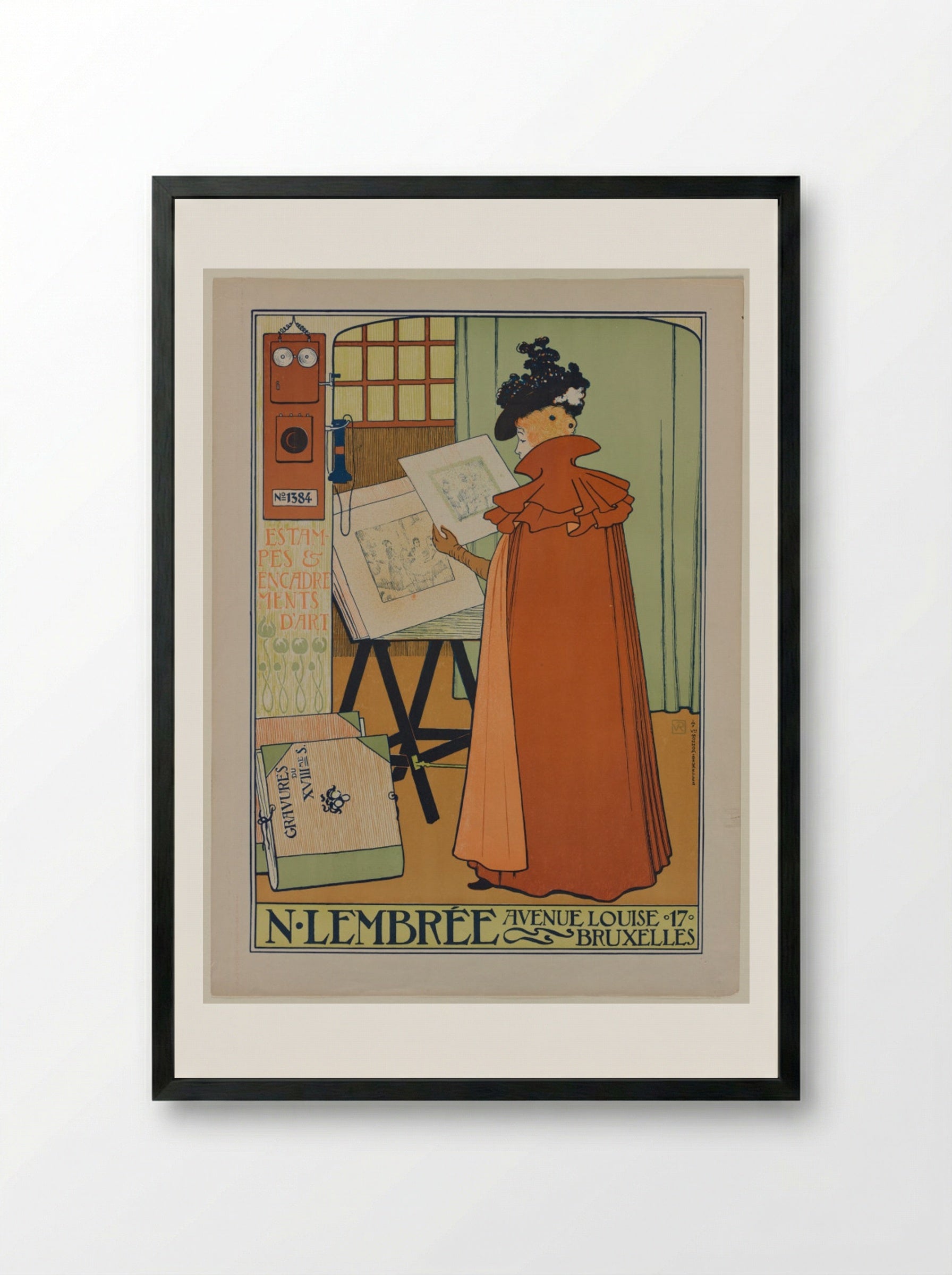 Poster for the Lembrée Gallery - Théo van Rysselberghe - Framed Print Black