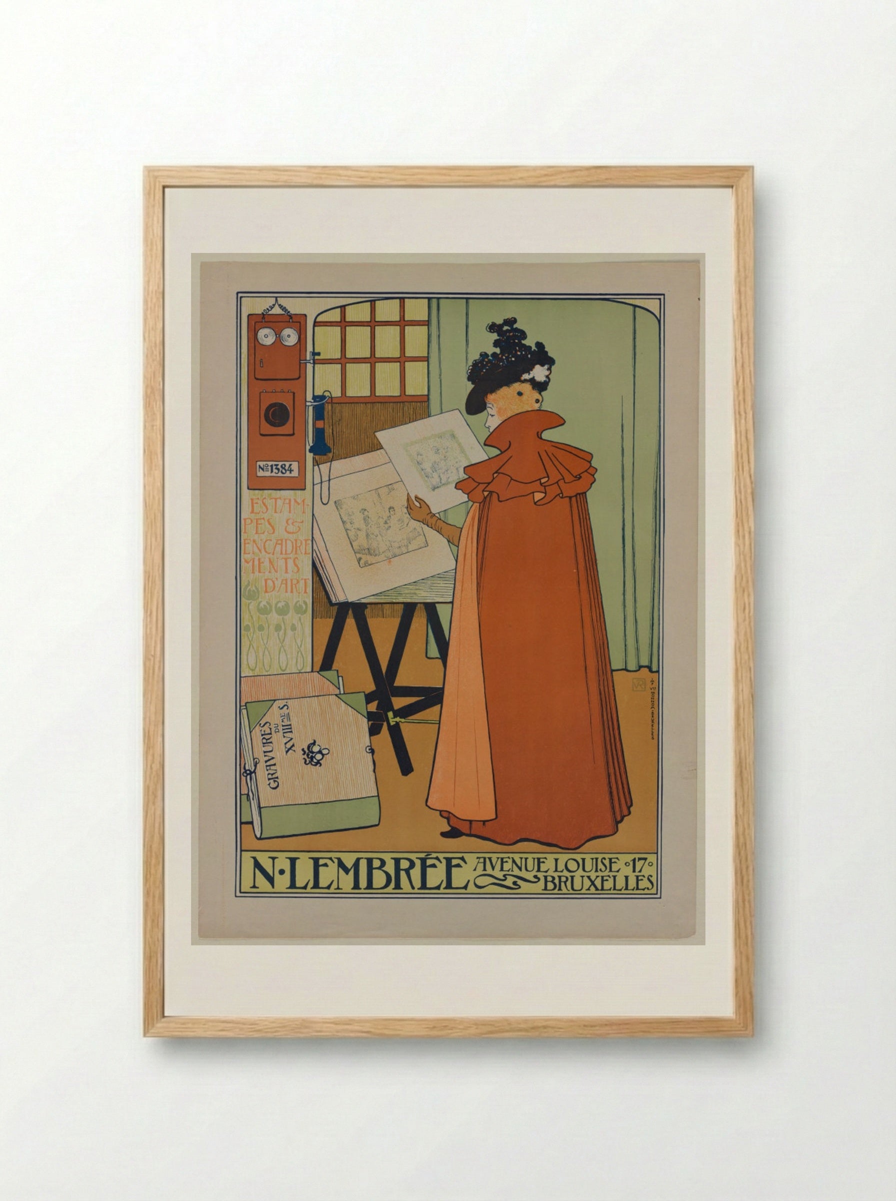Poster for the Lembrée Gallery - Théo van Rysselberghe - Framed Print Wood
