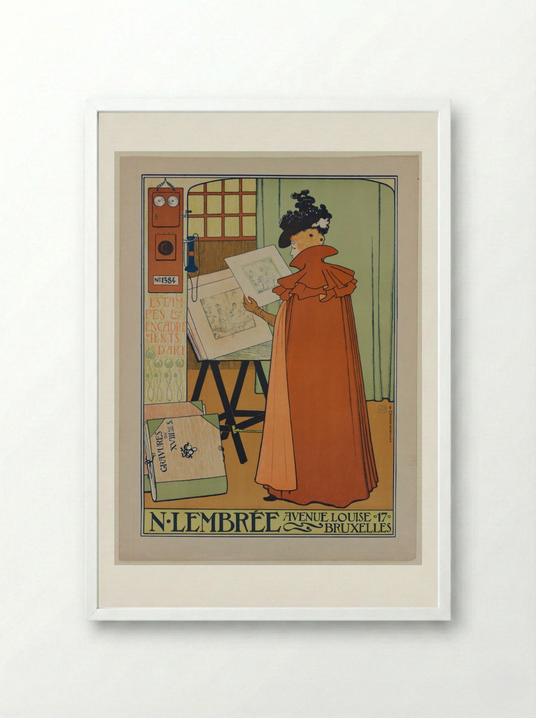 Poster for the Lembrée Gallery - Théo van Rysselberghe - Framed Print White