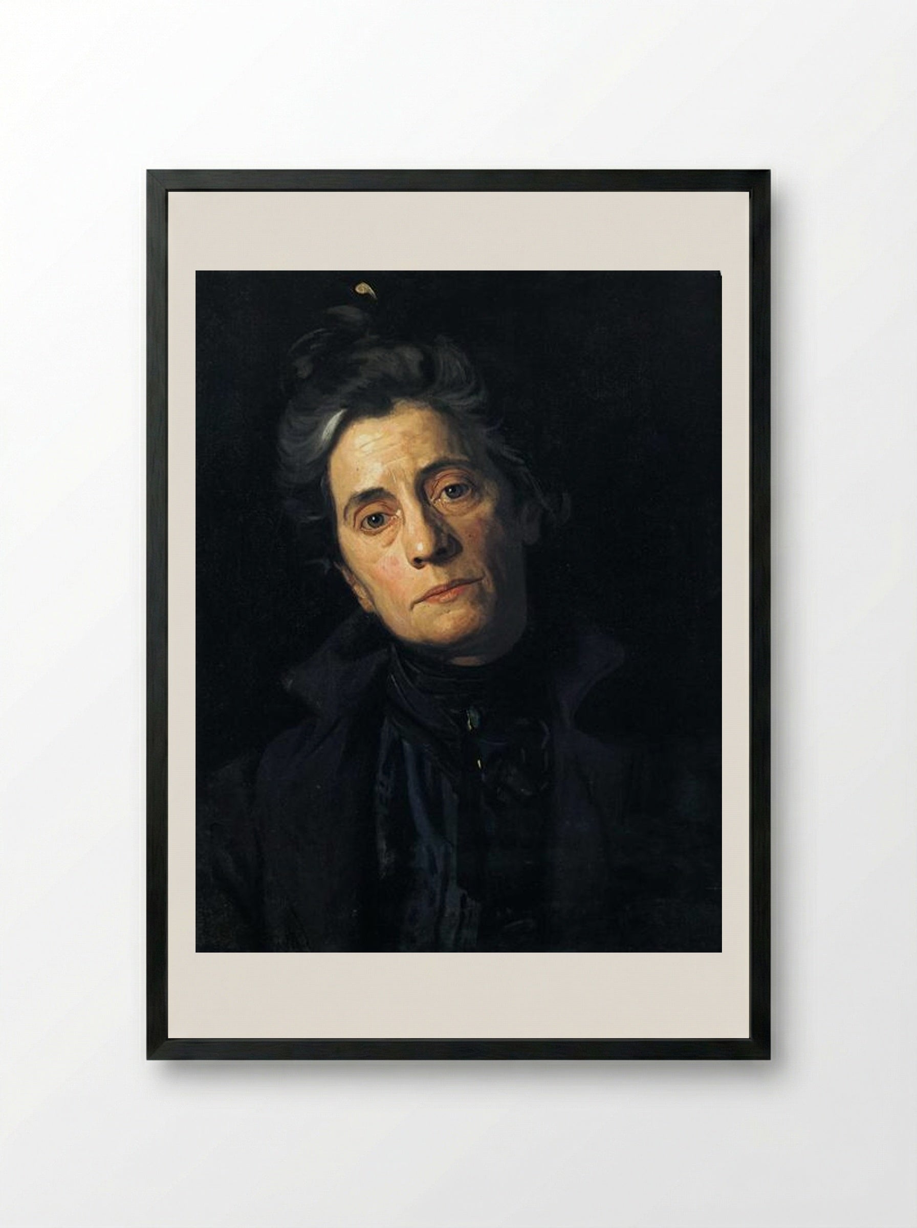 Portrait of Susan MacDowell Eakins - Thomas Eakins - Framed Print Black