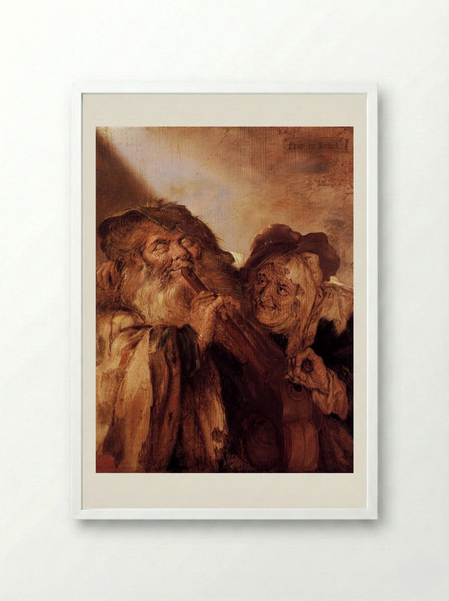 Beautiful and Ugly - Adriaen van de Venne - Framed Print White