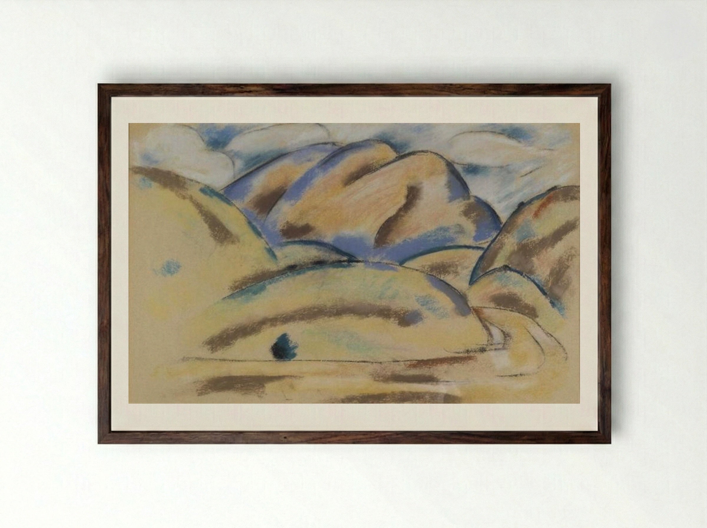 Landscape, New Mexico - Marsden Hartley - Framed Print Dark Wood