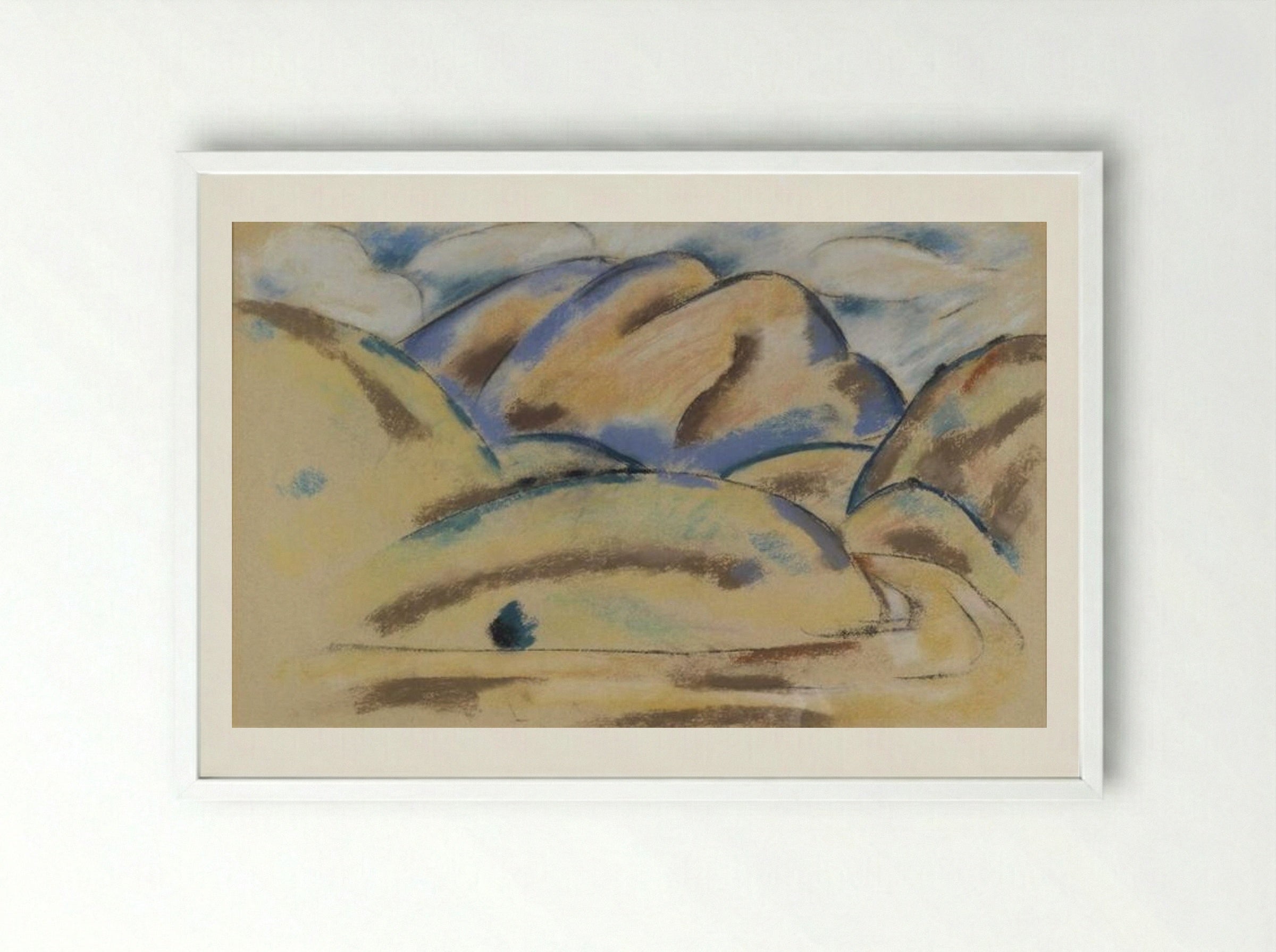 Landscape, New Mexico - Marsden Hartley - Framed Print White