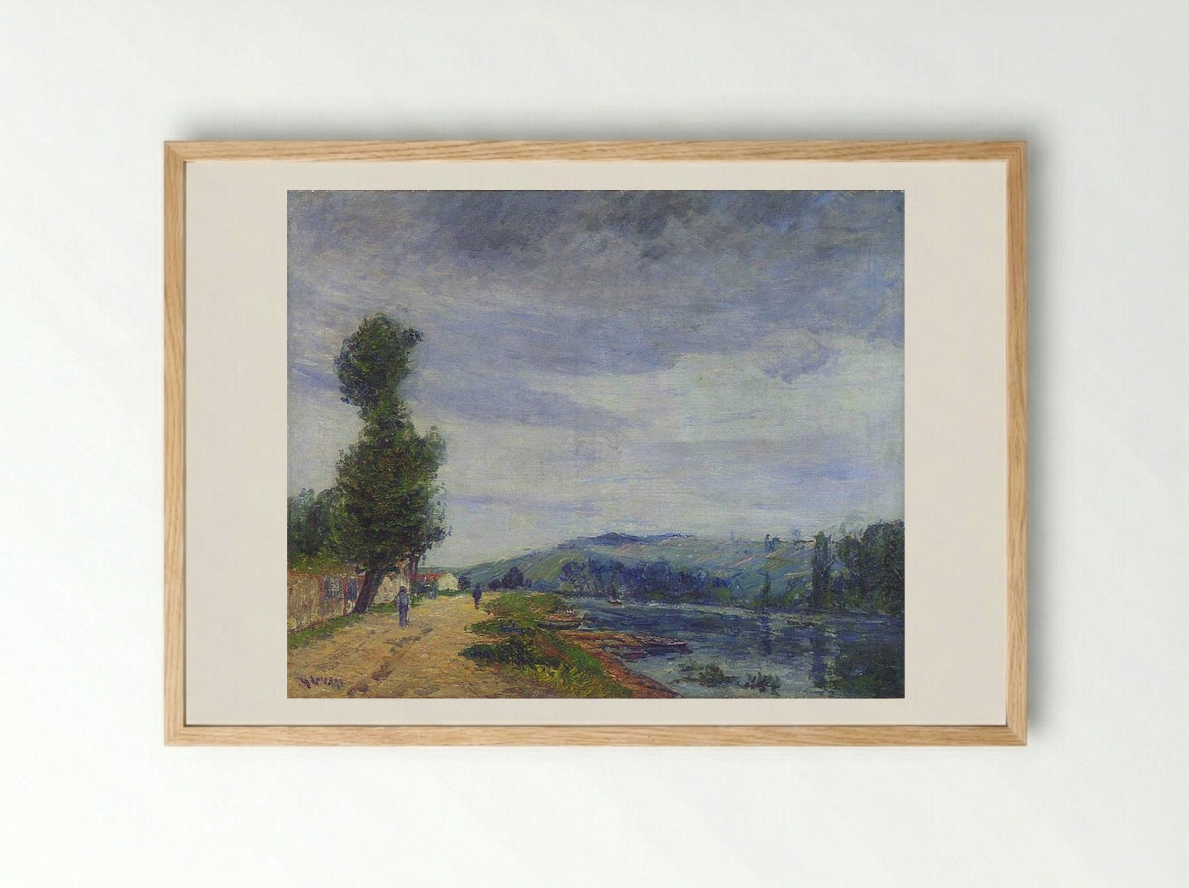 By the Seine, Stormy Weather - Gustave Loiseau - Framed Print Wood