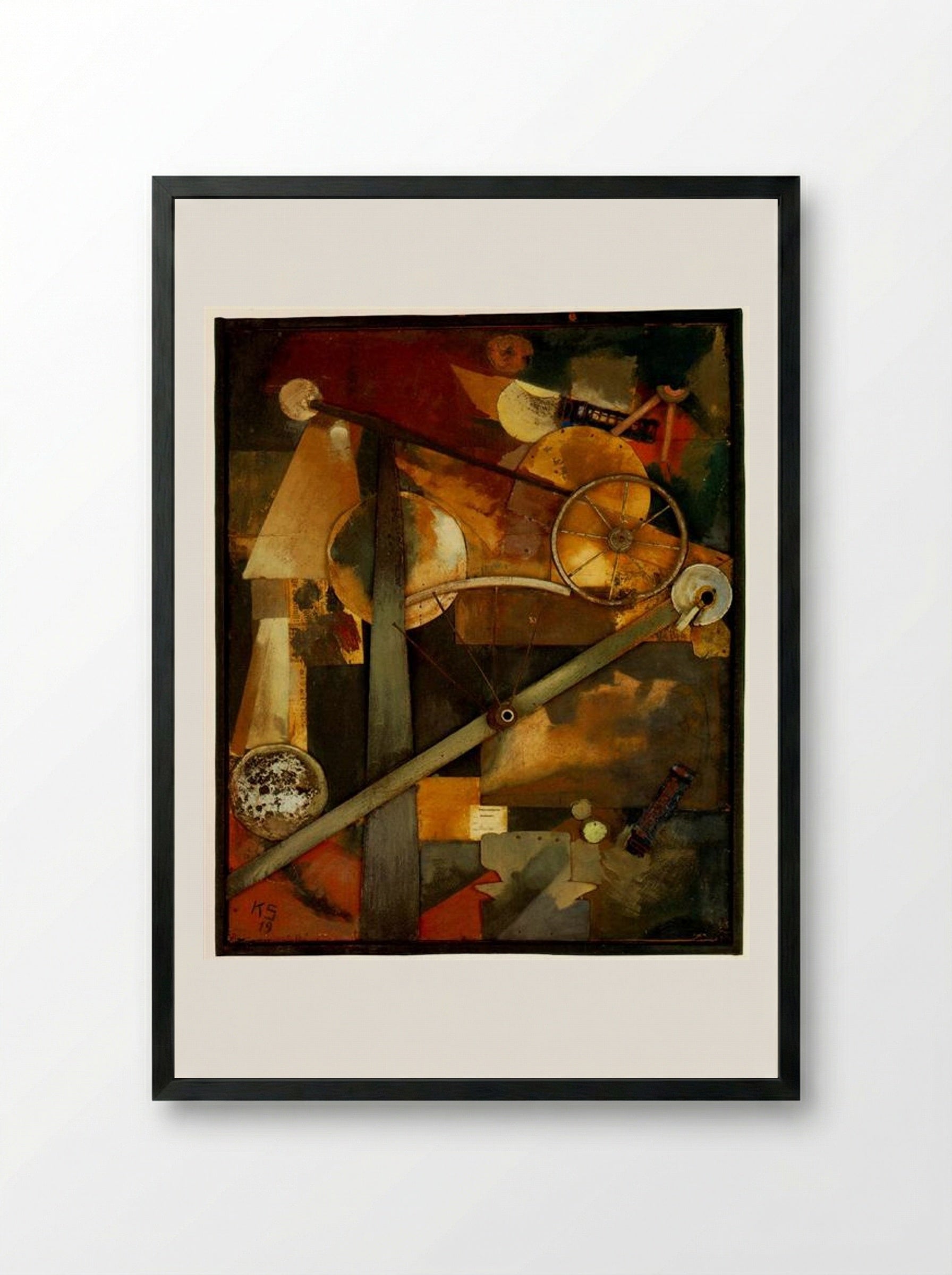 Construction for Noble Ladies - Kurt Schwitters - Framed Print Black