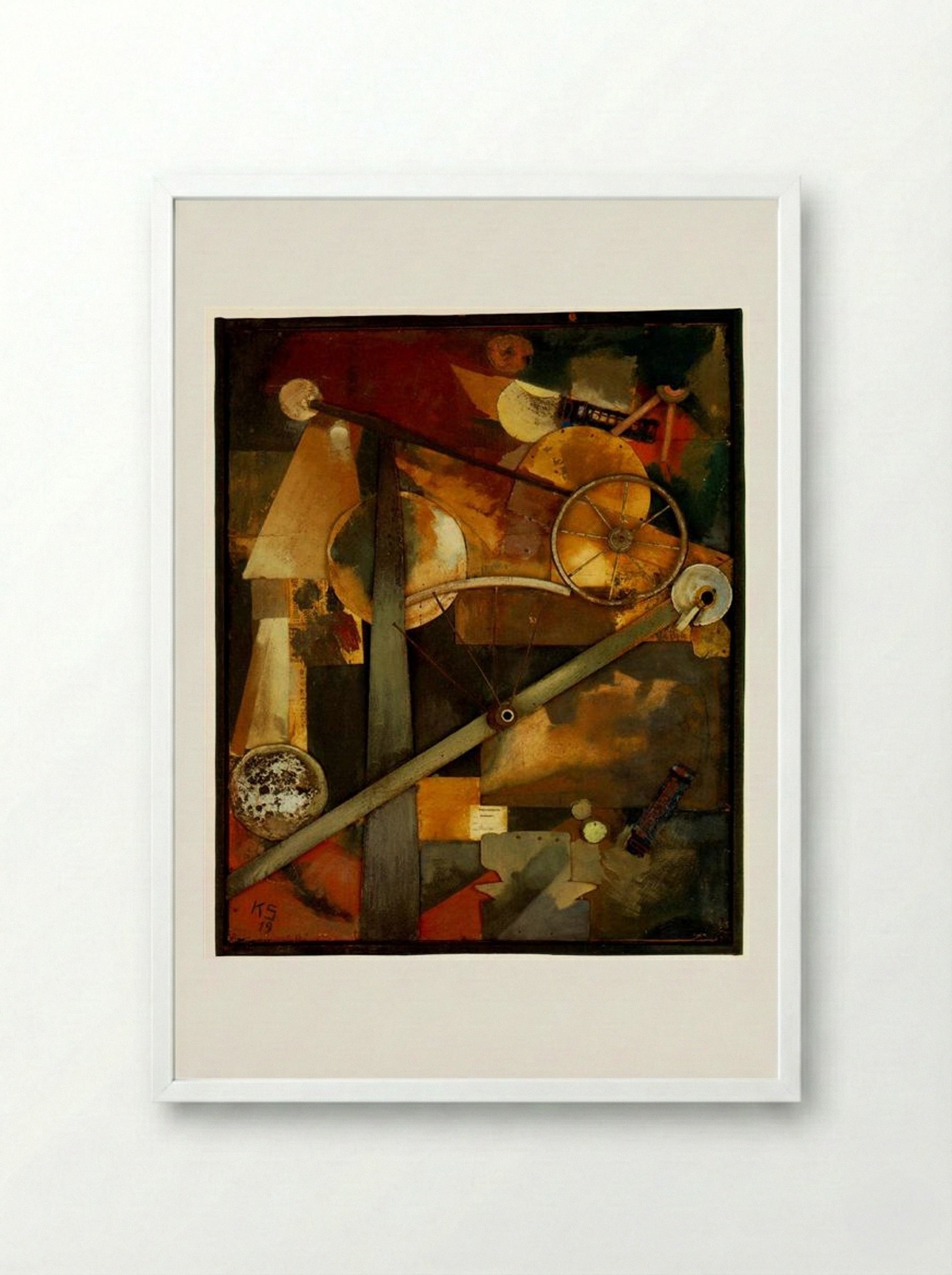 Construction for Noble Ladies - Kurt Schwitters - Framed Print White