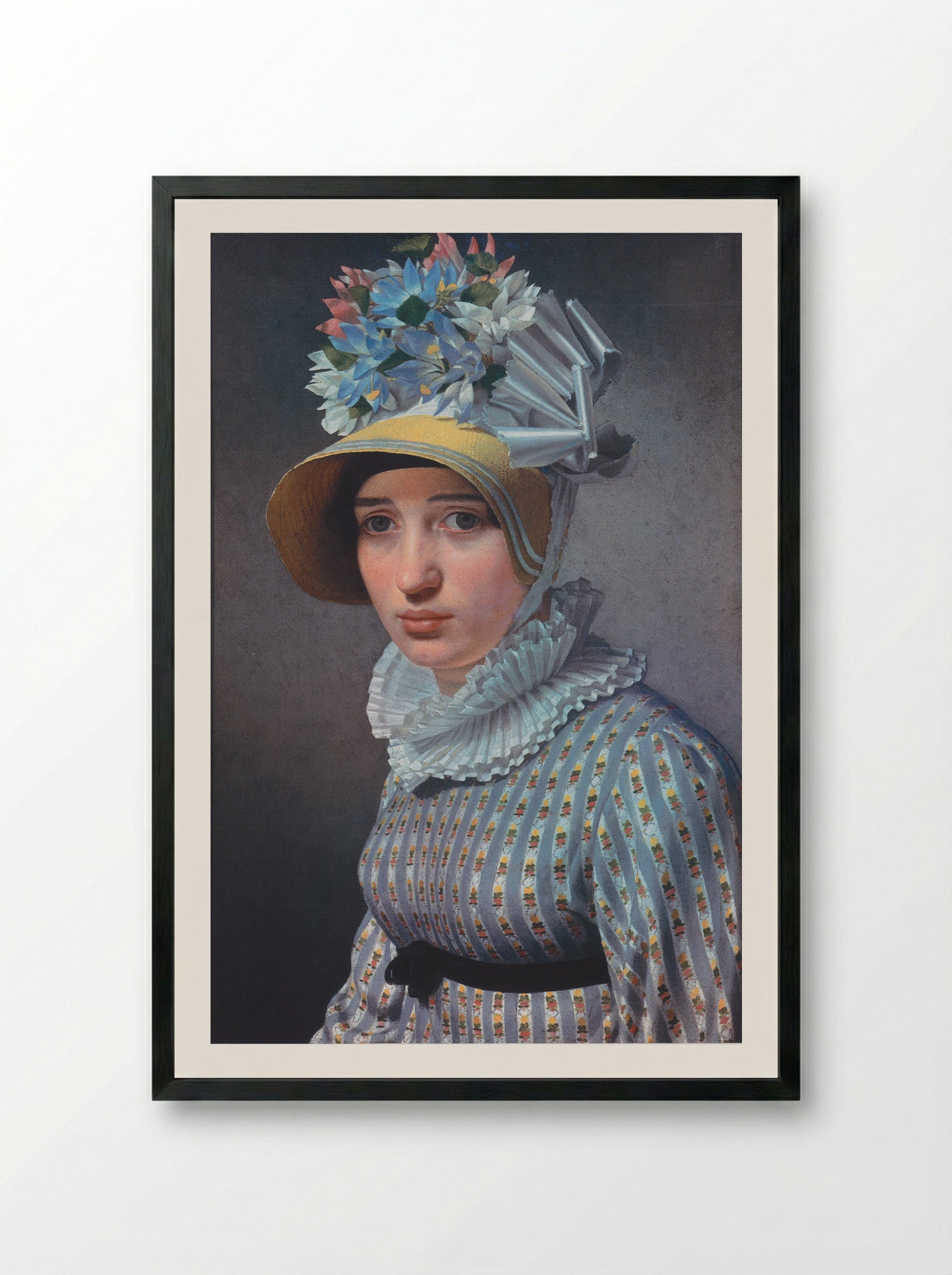 Portrait of Anna Maria Magnani - Christoffer Wilhelm Eckersberg - Framed Print Black