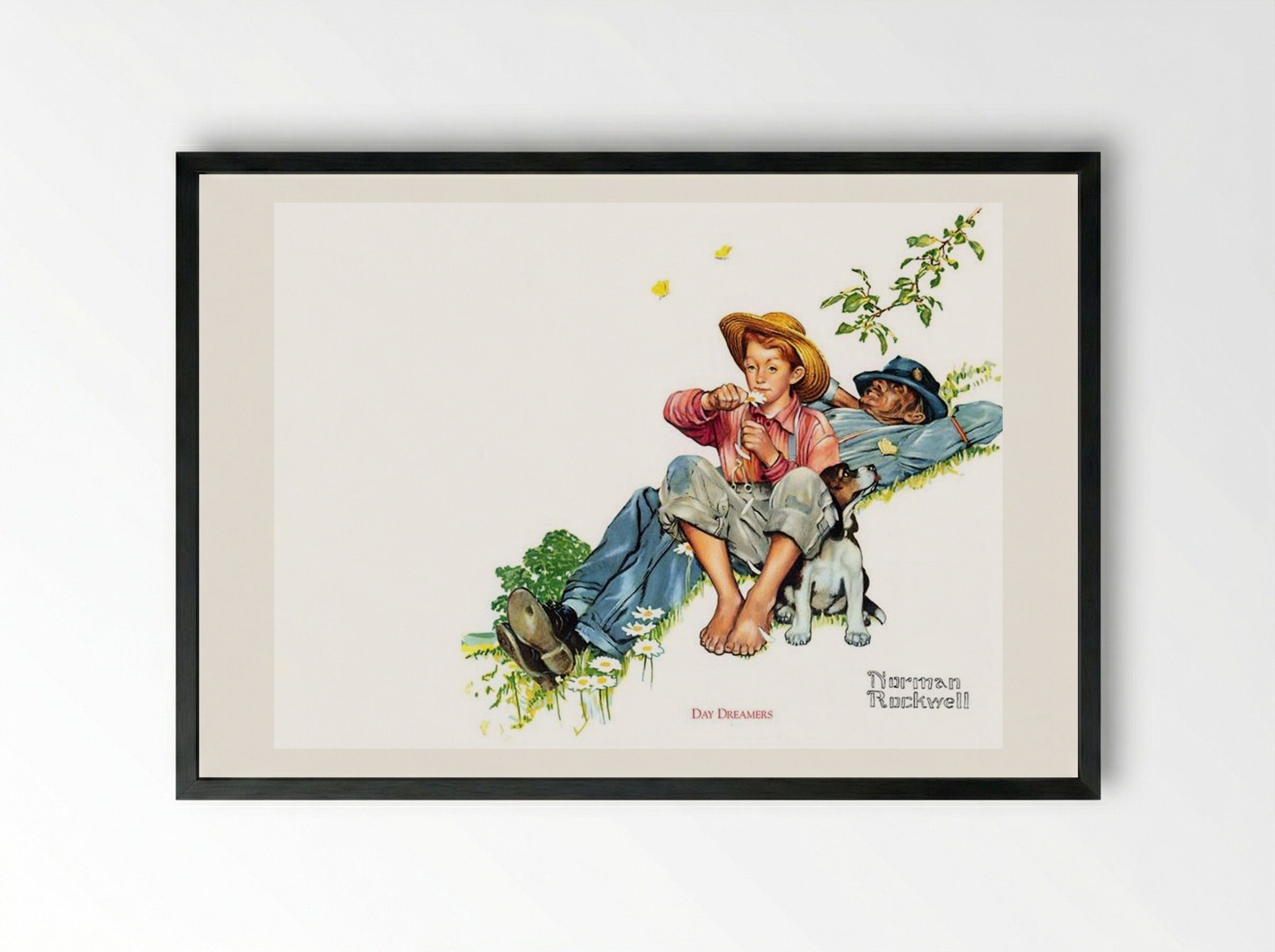 Day Dreamers - Norman Rockwell - Framed Print Black