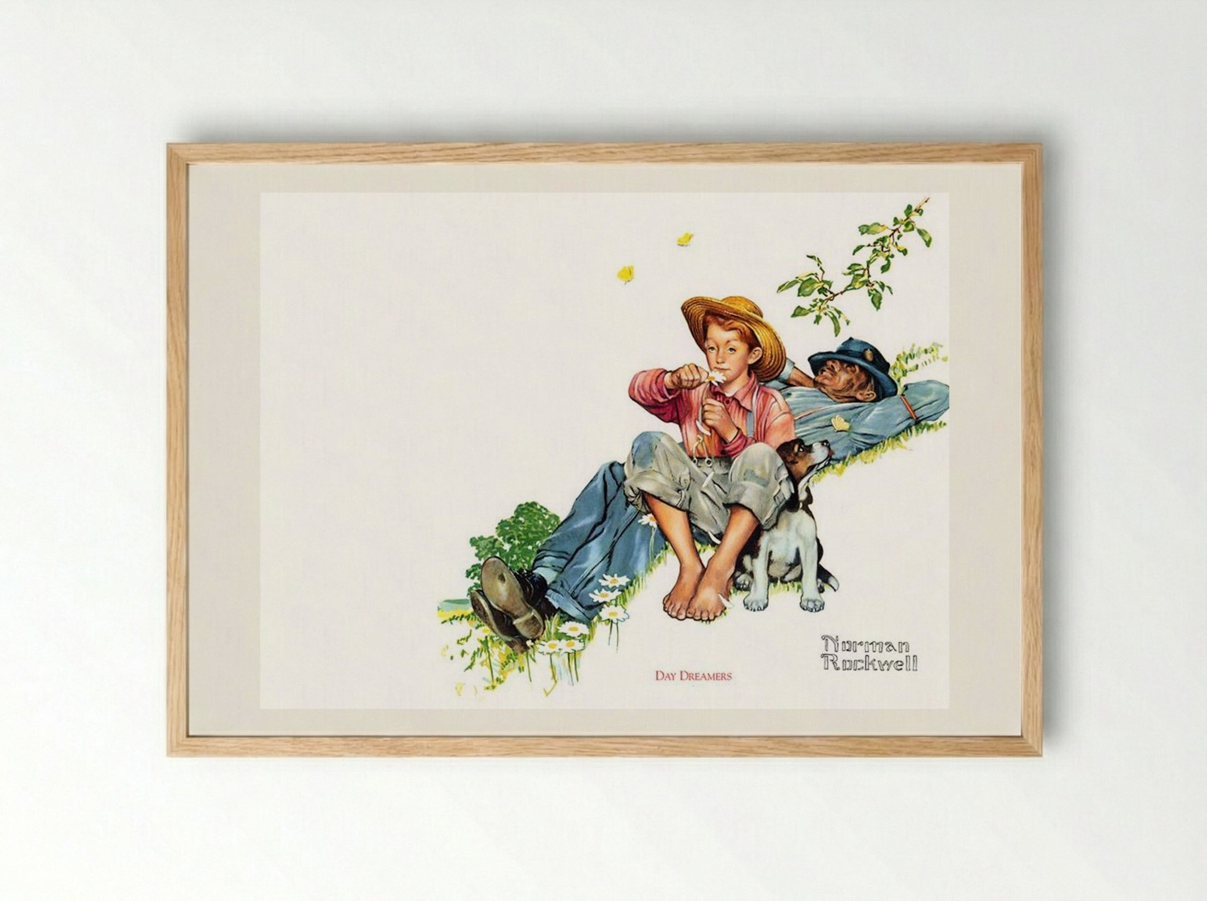 Day Dreamers - Norman Rockwell - Framed Print Wood
