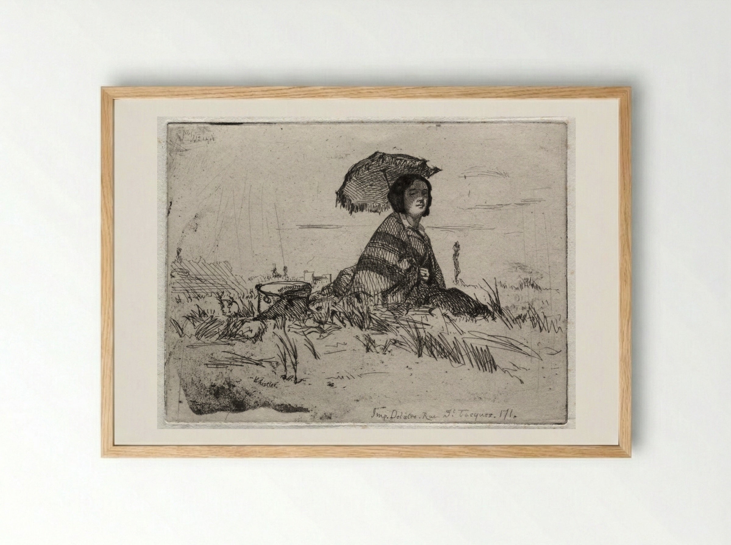 En Plein Soleil - James McNeill Whistler - Framed Print Wood