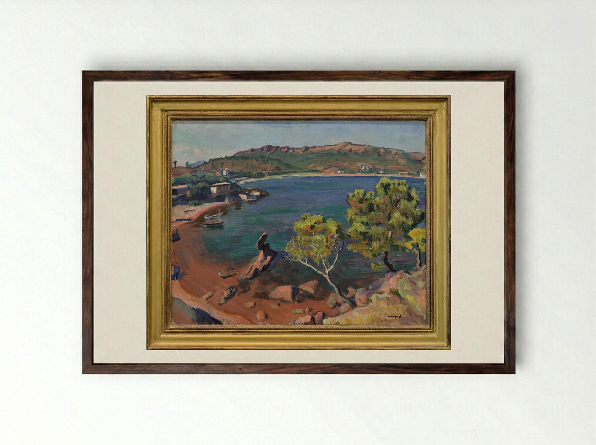 View of Agay - Albert Marquet - Framed Print Dark Wood