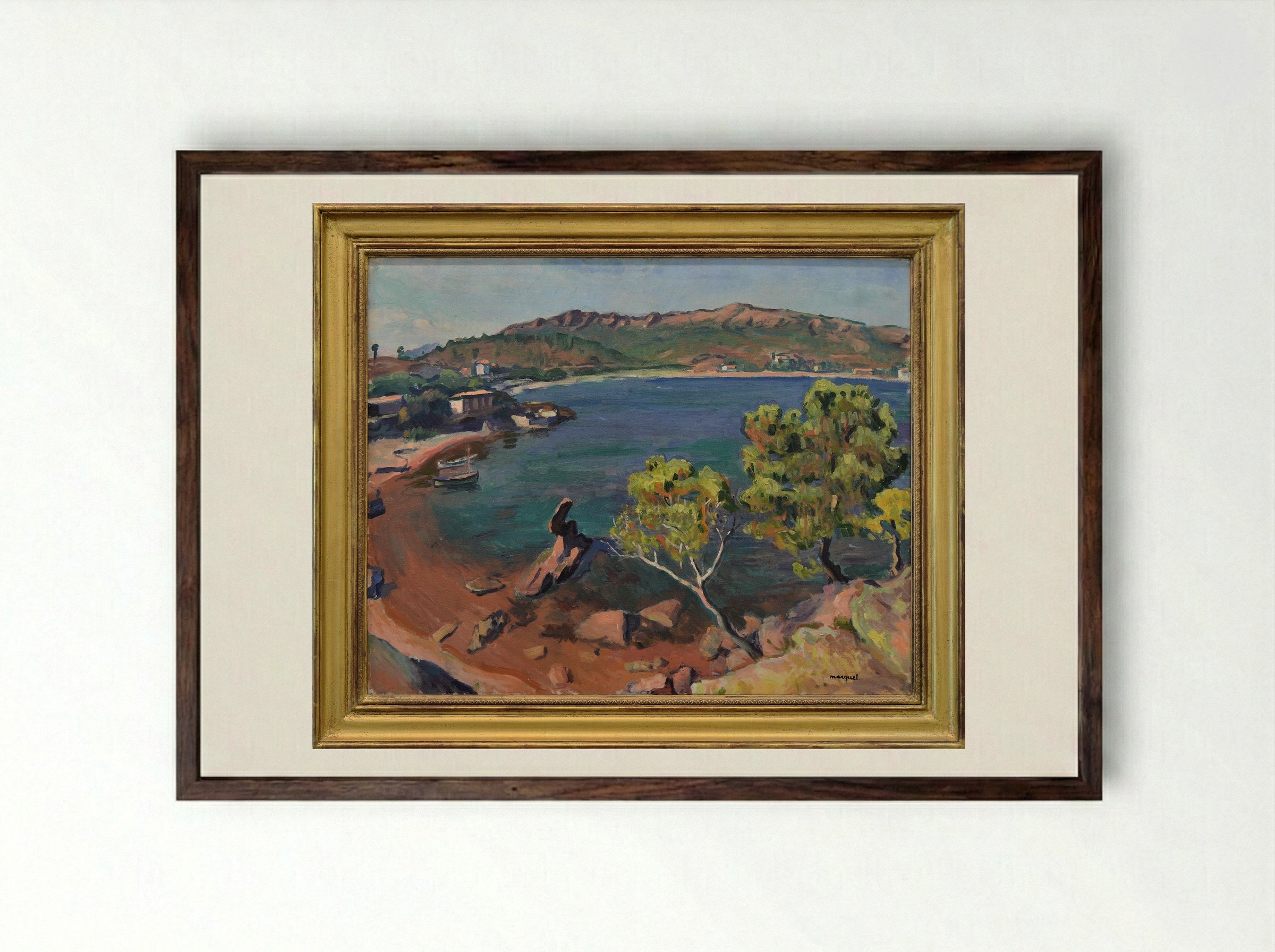 View of Agay - Albert Marquet - Framed Print Dark Wood