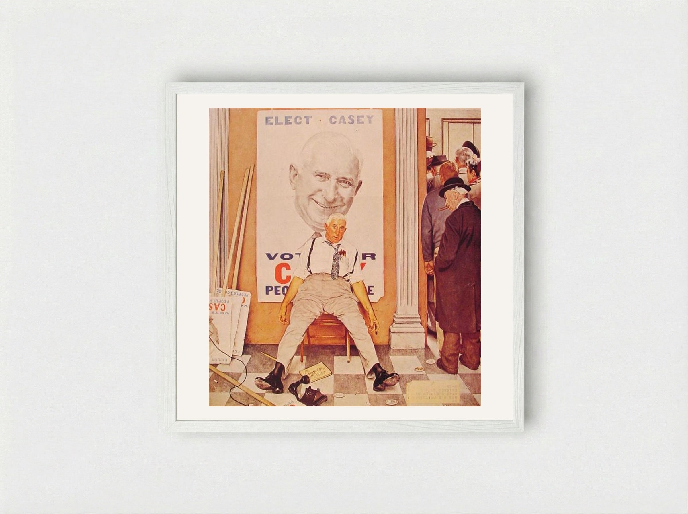 Before and After - Norman Rockwell - Framed Print White