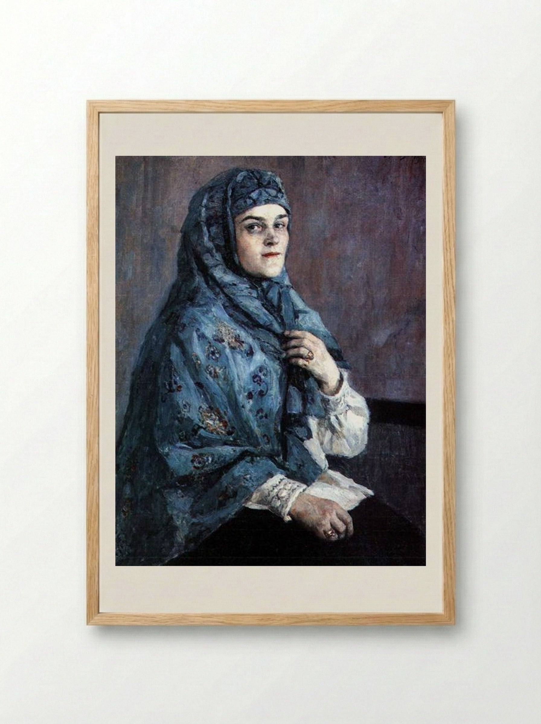 Portrait of Princess P. I. Shcherbatova - Vasily Surikov - Framed Print Wood