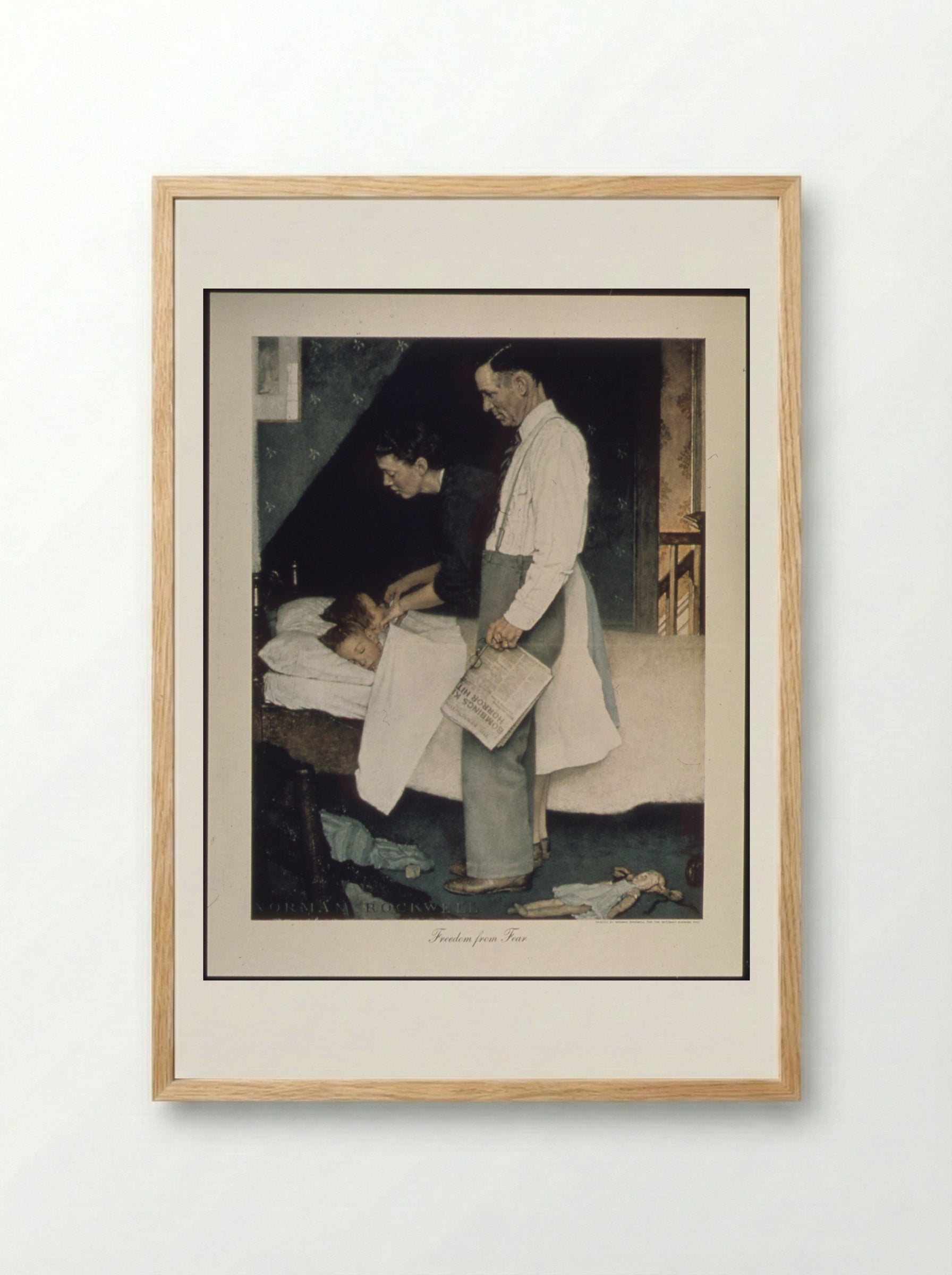 Freedom From Fear - Norman Rockwell - Framed Print Wood