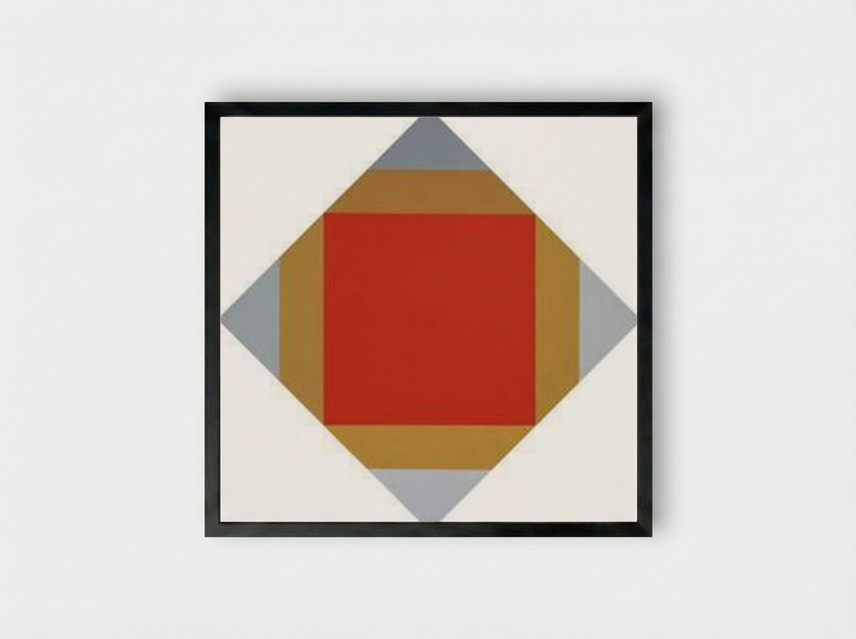 Red Nuclear - Max Bill - Framed Print Black