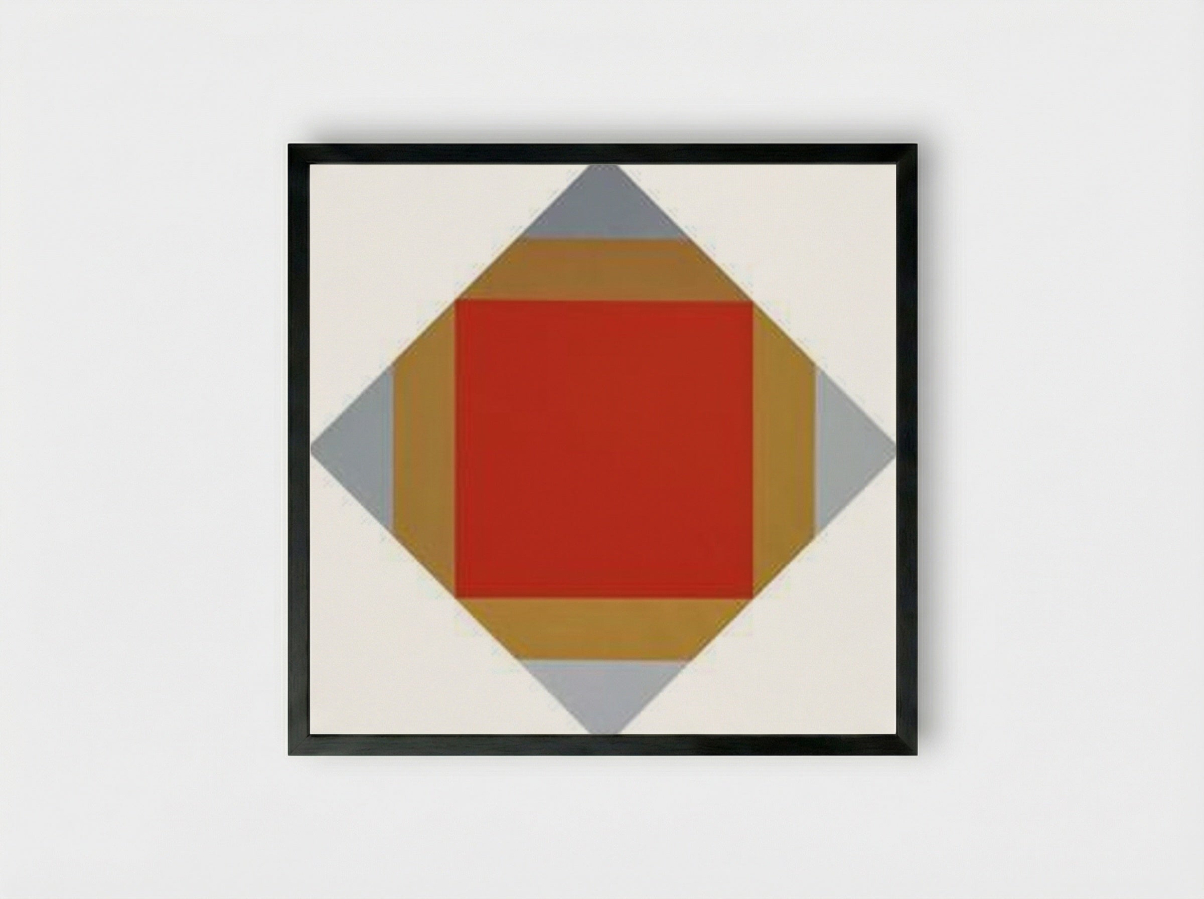 Red Nuclear - Max Bill - Framed Print Black