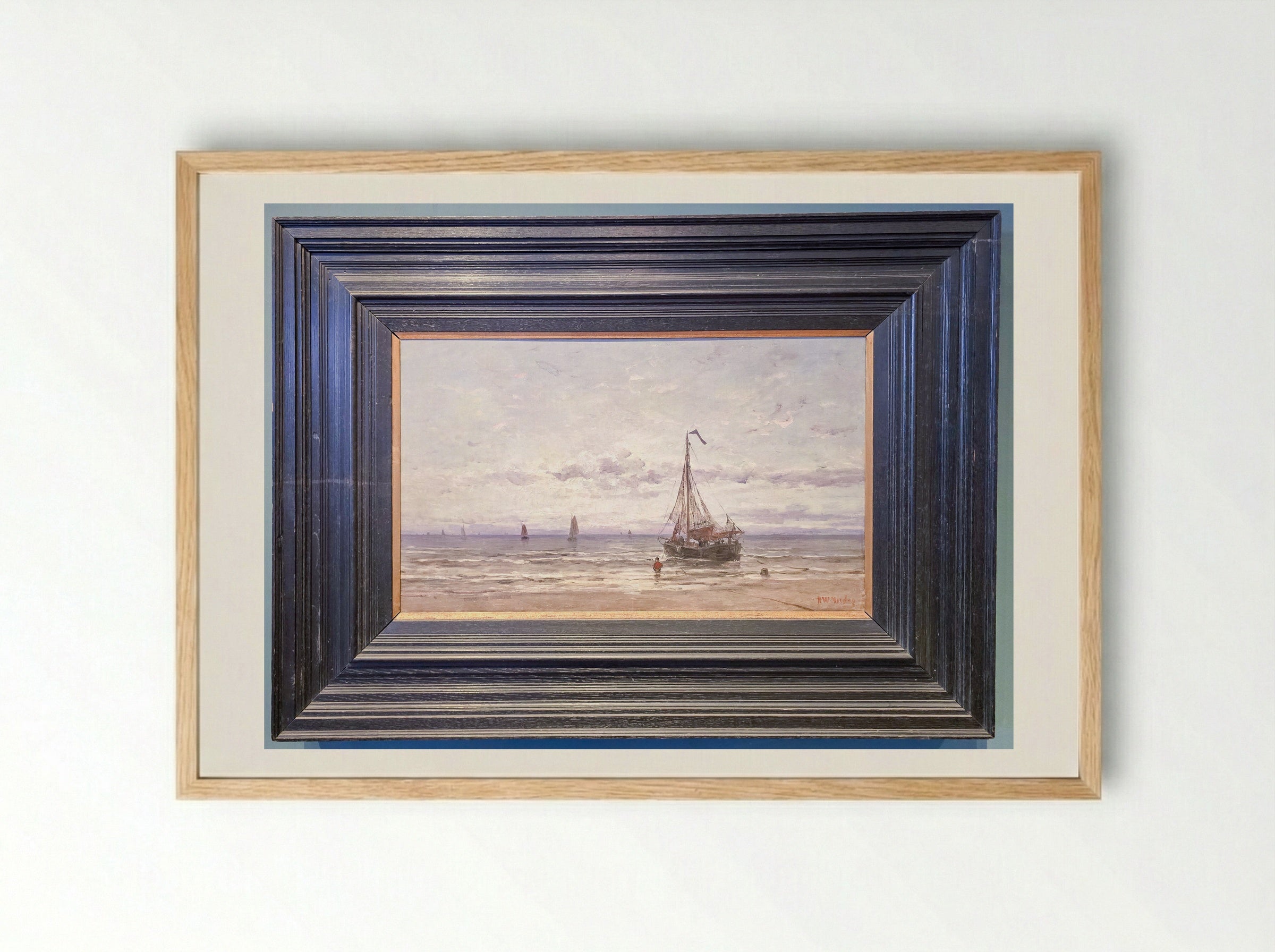 Zeegezicht - Hendrik Willem Mesdag - Framed Print Wood
