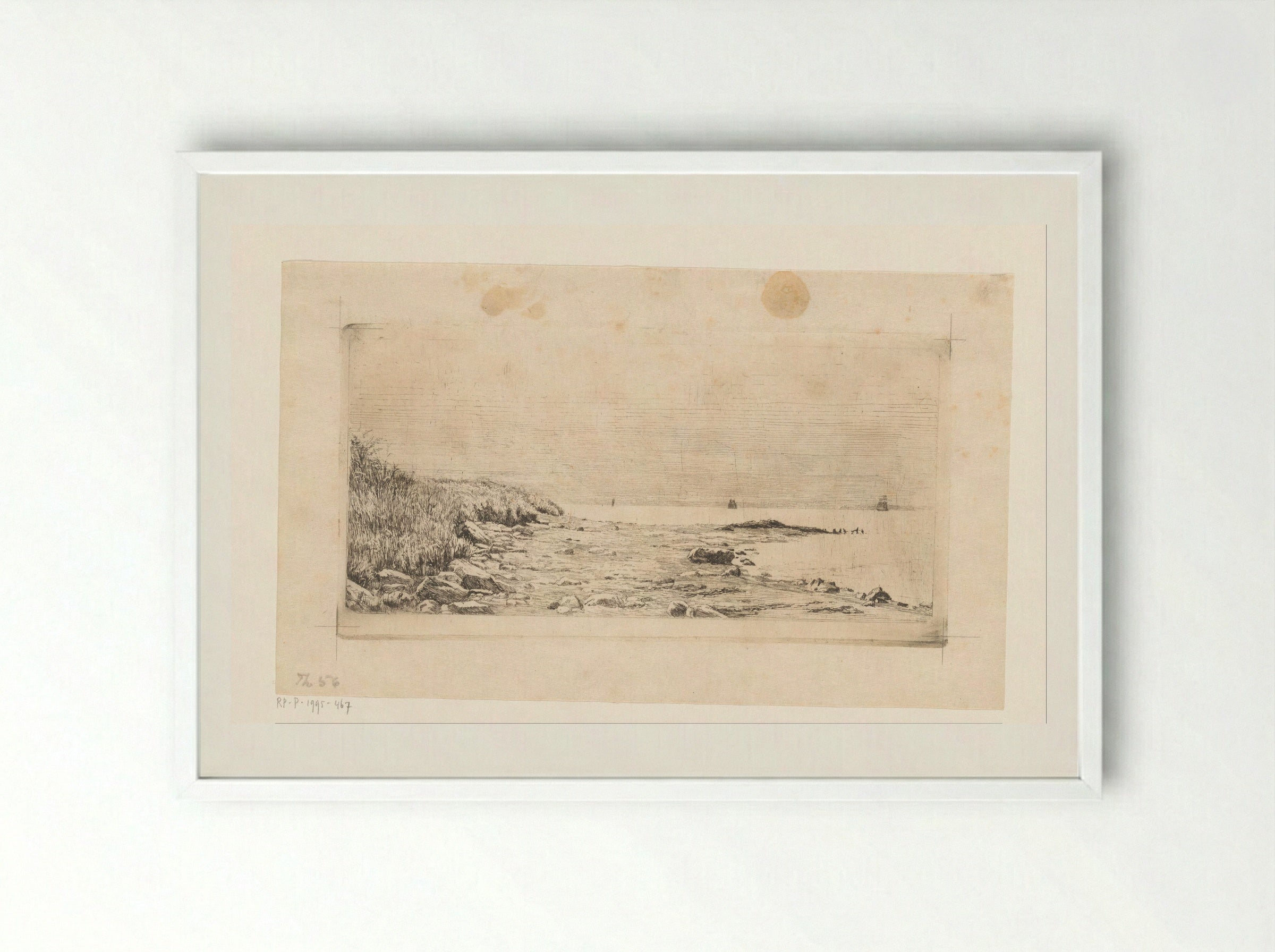 Duin aan zee - Carl Bloch - Framed Print White