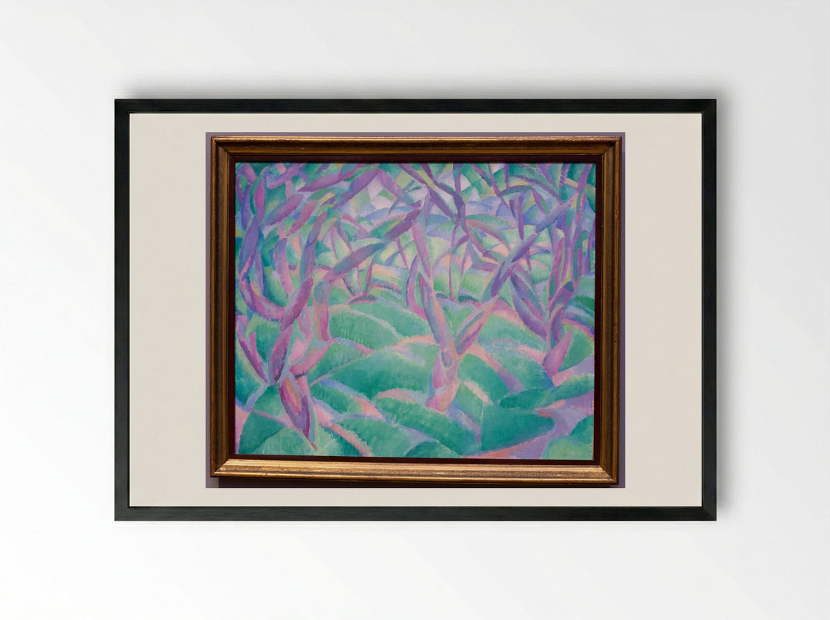 Trees in the Woods - Leo Gestel - Framed Print Black