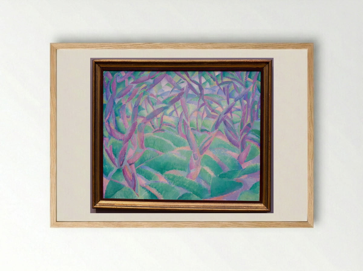 Trees in the Woods - Leo Gestel - Framed Print Wood