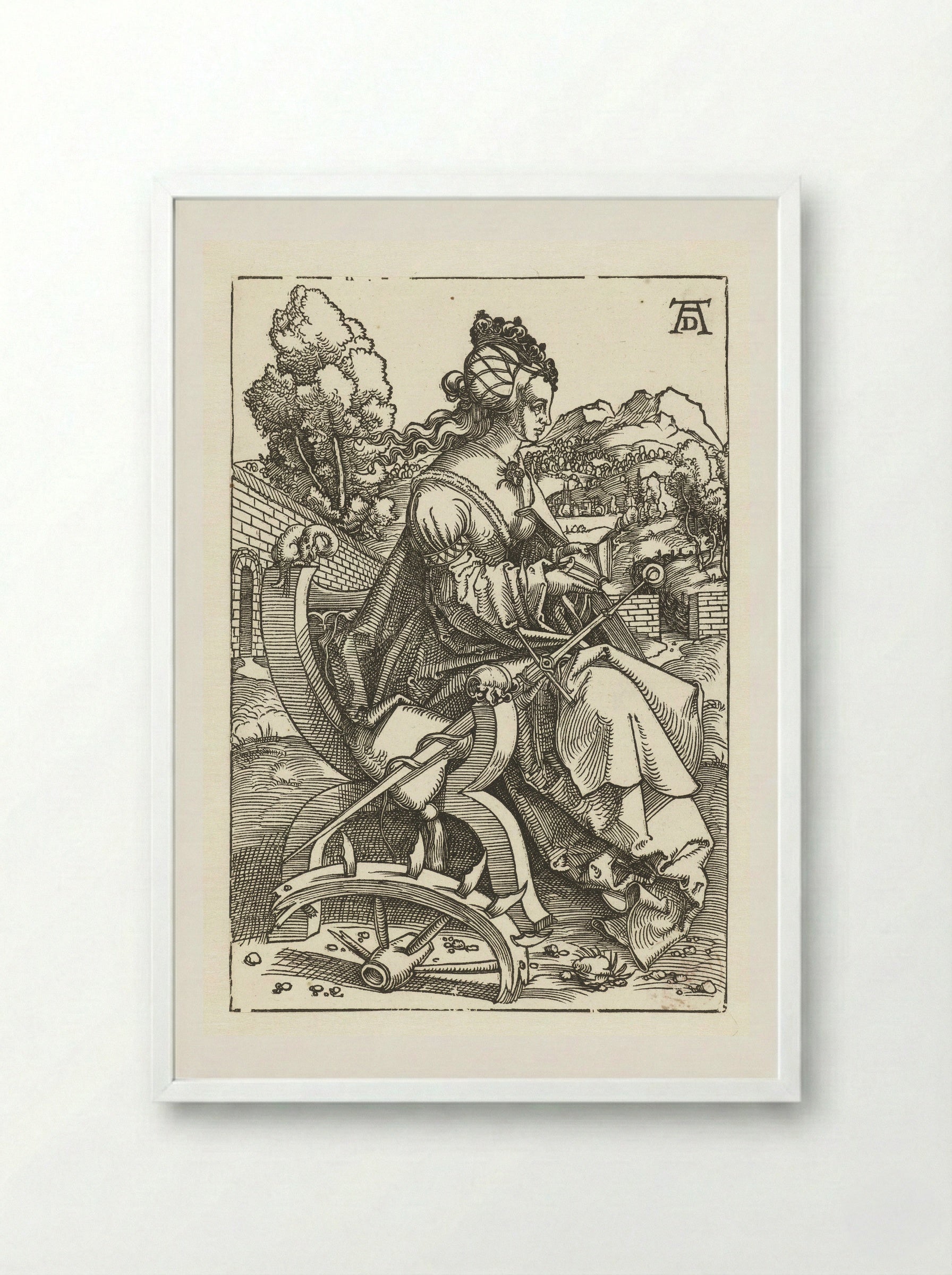 Saint Catherine - Albrecht Dürer - Framed Print White