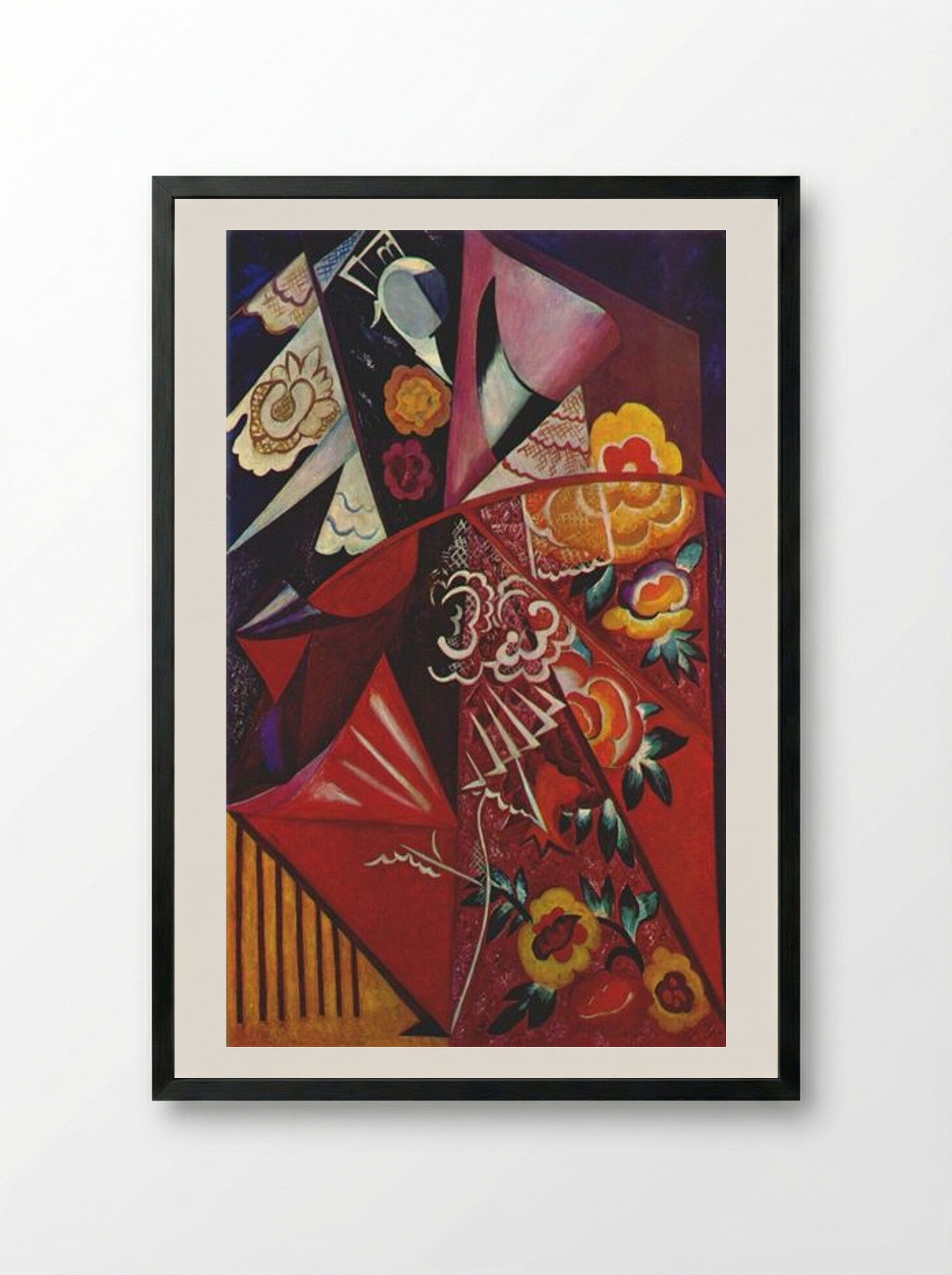 Espagnole - Natalia Goncharova - Framed Print Black
